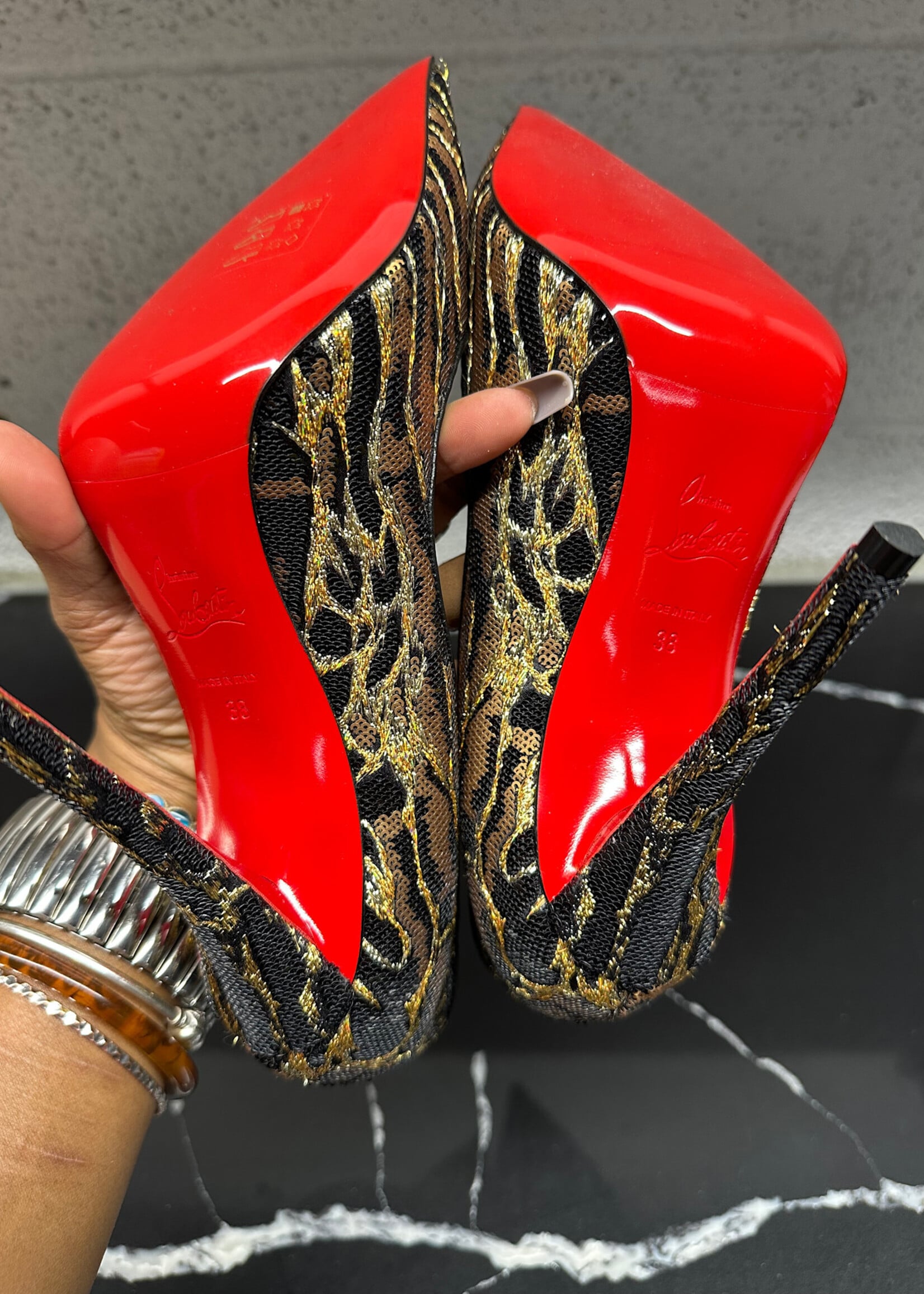 NIB Louboutin 'Miss Z' Stilettos (Retail: $1695) 38/7.5