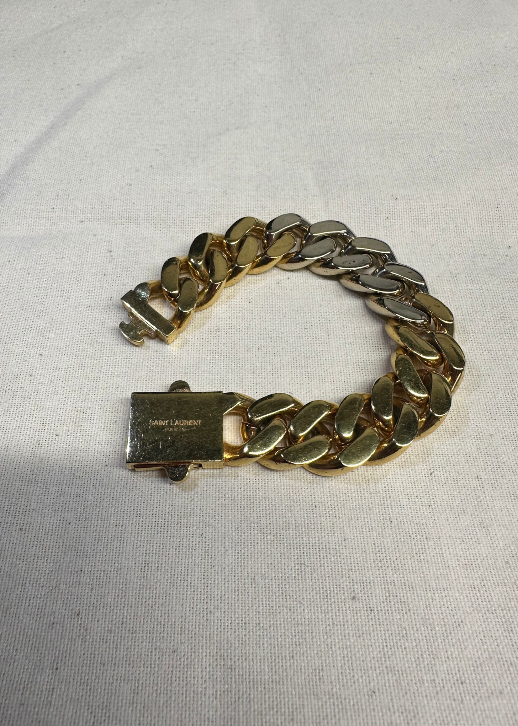 Saint Laurent Gold/Silver Chain Link Bracelet