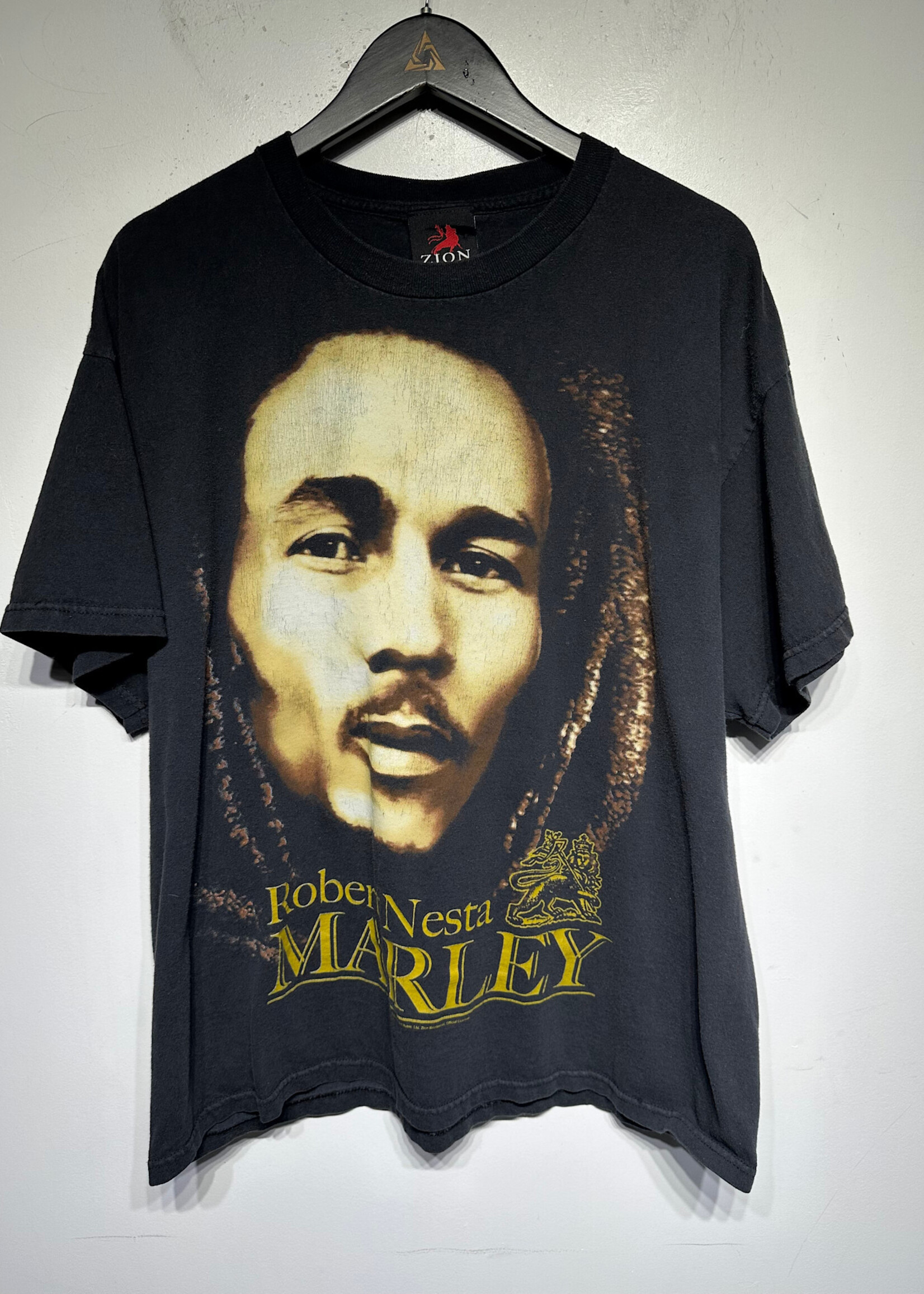 Zion Bob Marley Big Face Black Tee Masc XL