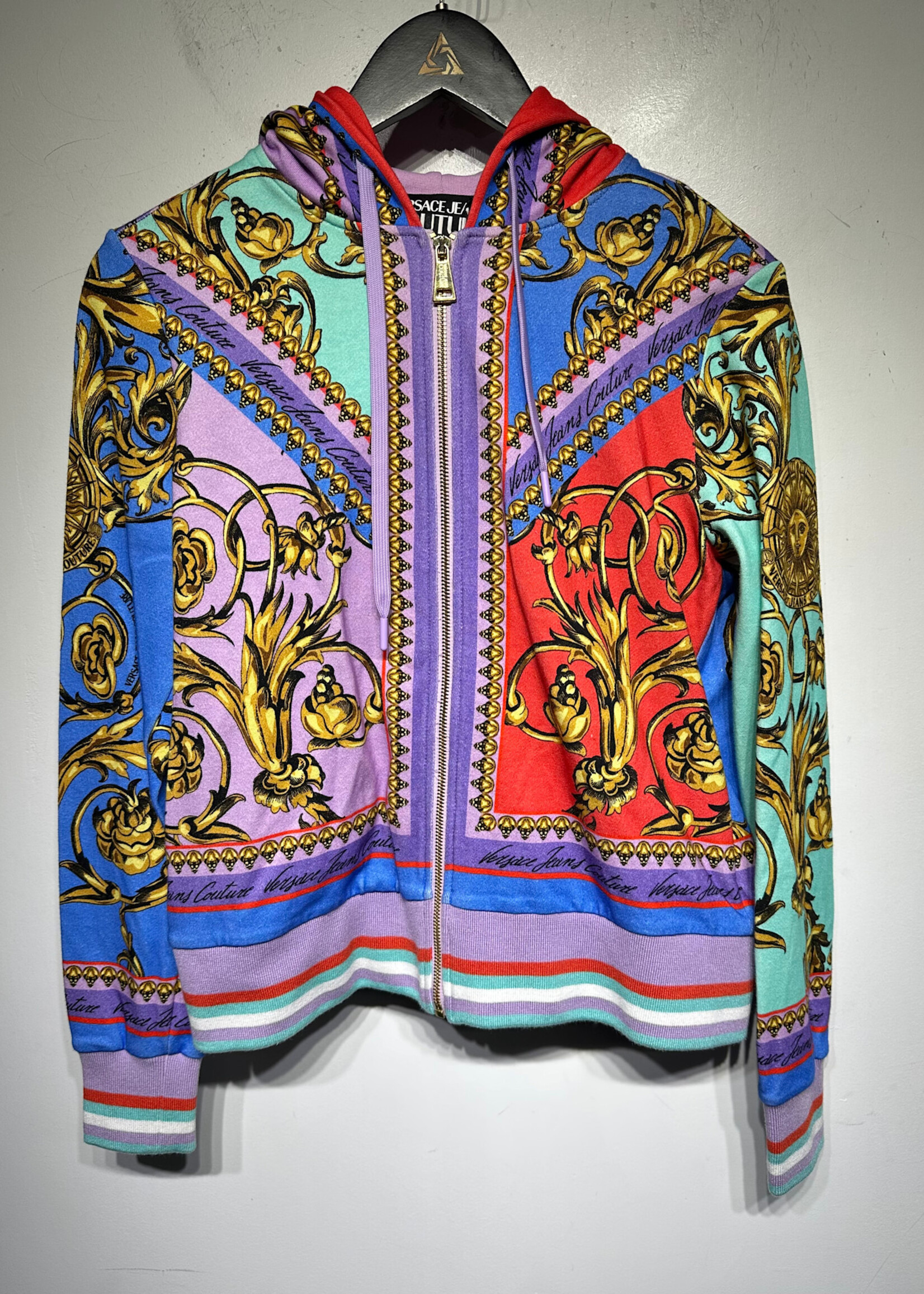 Versace Jeans Couture Baroque Full Zip Hoodie Fem S