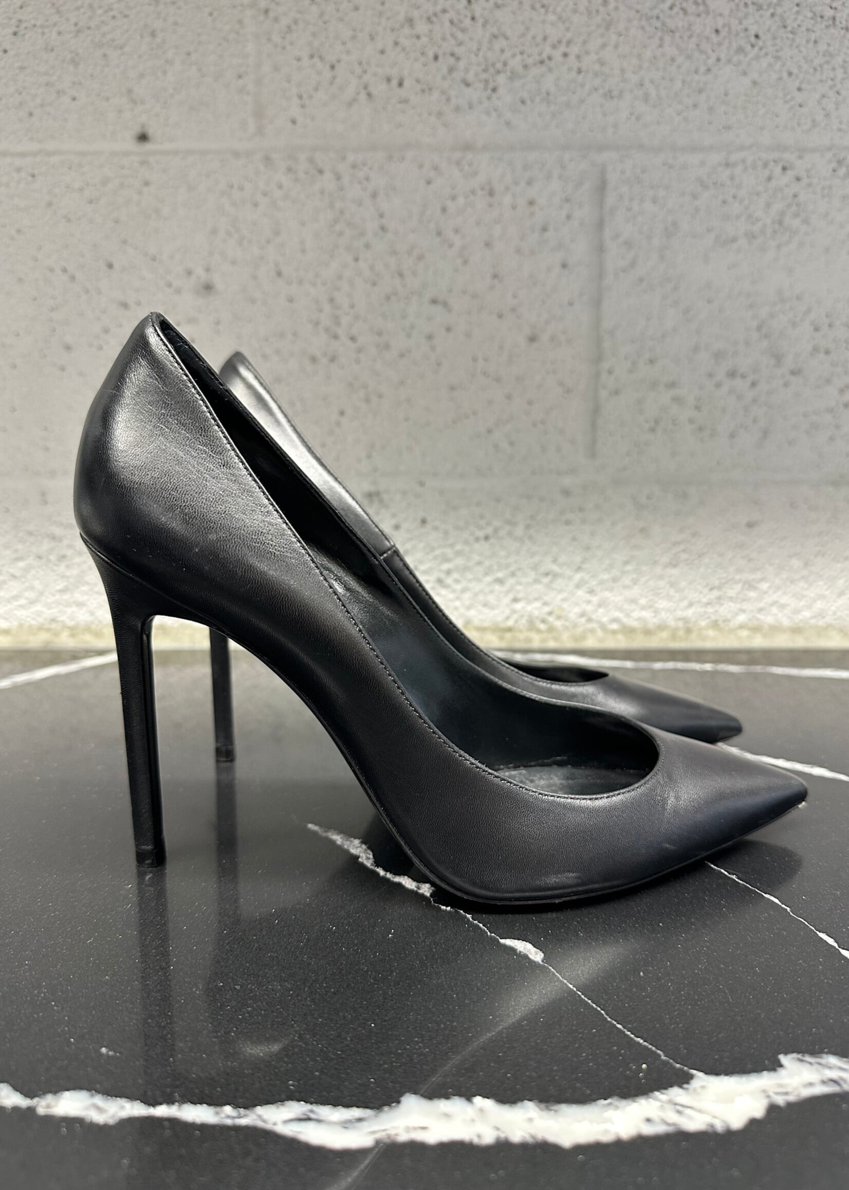 Saint Laurent Black Leather Pumps 8.5