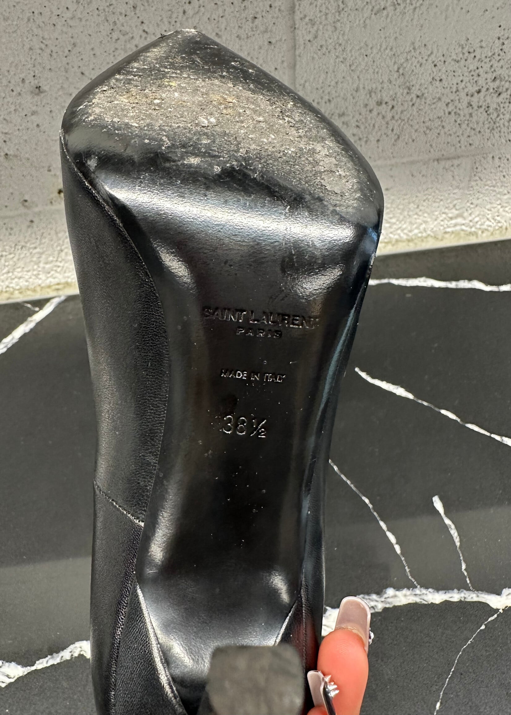 Saint Laurent Black Leather Pumps 8.5