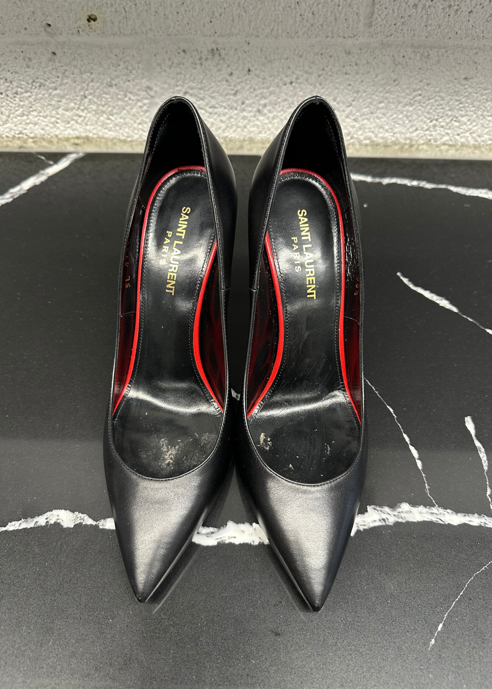 Saint Laurent Black Leather Pumps 8.5