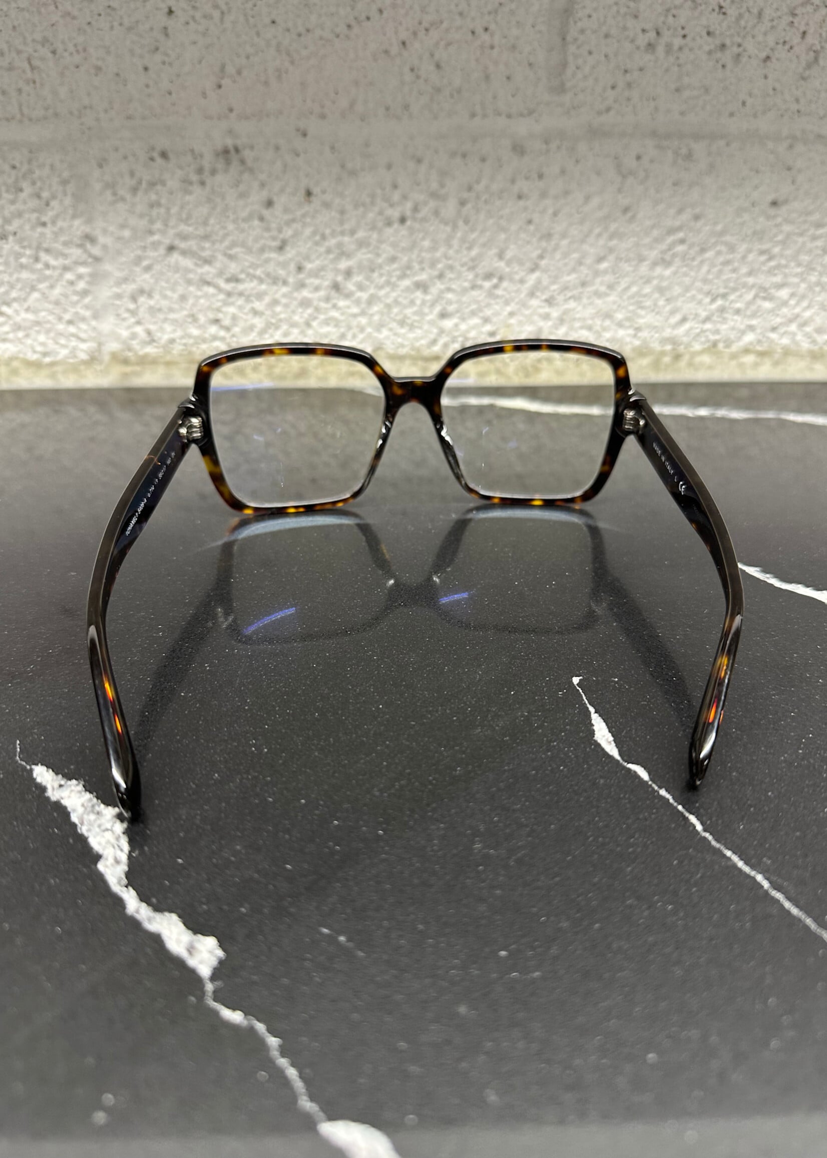 Chanel Turtle Shell Wide Glasses W Case
