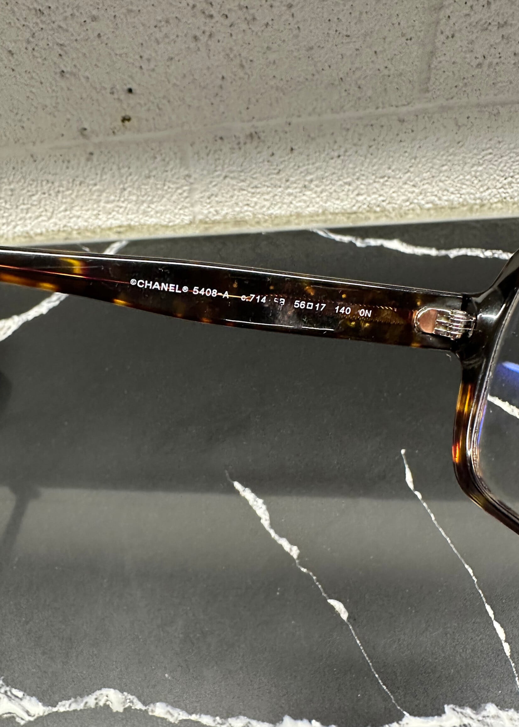 Chanel Turtle Shell Wide Glasses W Case