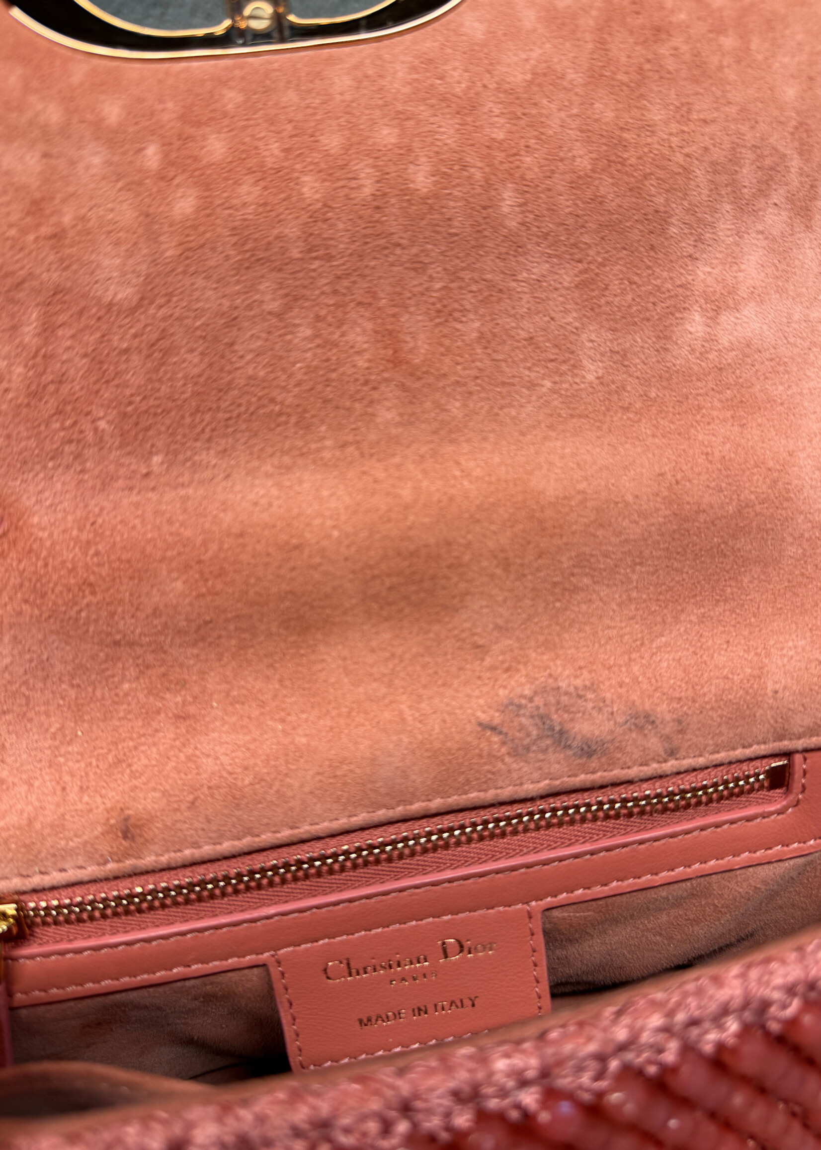 Dior Caro Pink Beaded Crossbody