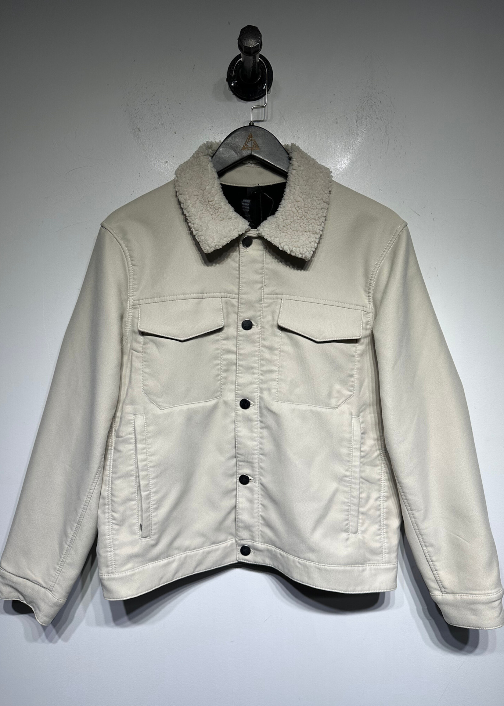 Lululemon Beige Fleece Collar B/U Jacket Fem XS