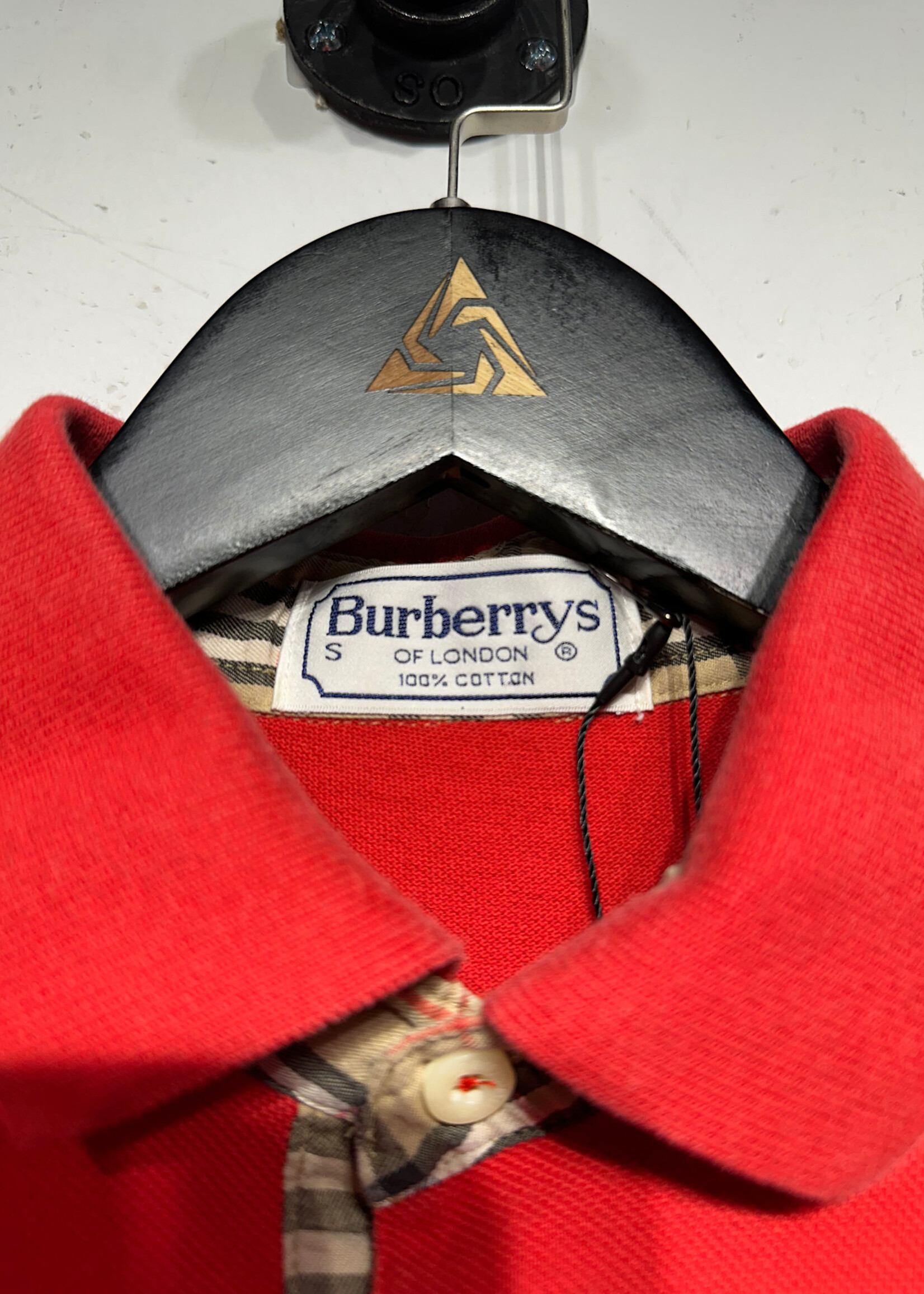 Burberry Vintage Red LS Polo S