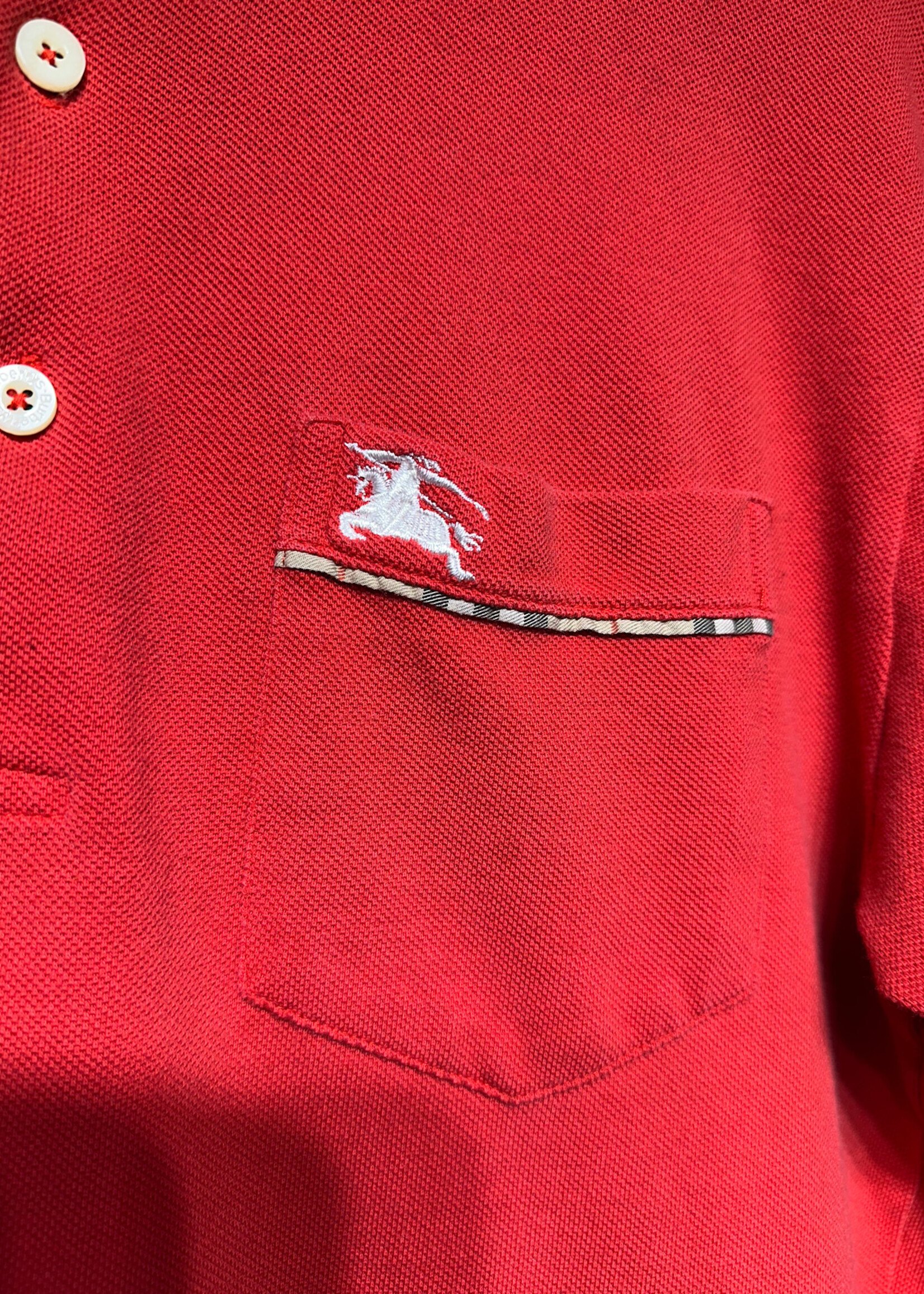 Burberry Vintage Red LS Polo S