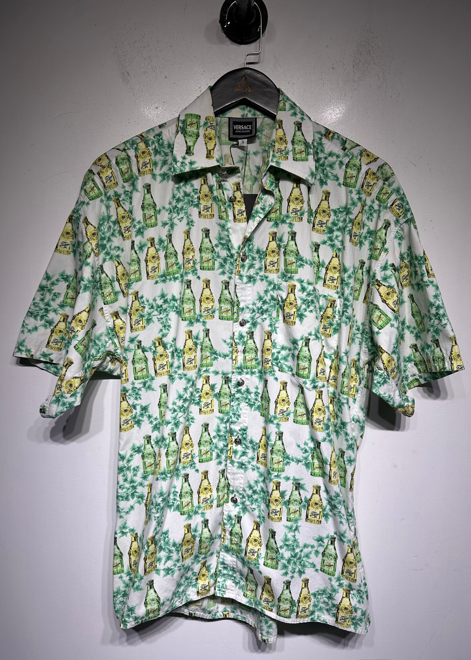 Versace Jeans Couture Bottle AOP Button Up Masc S