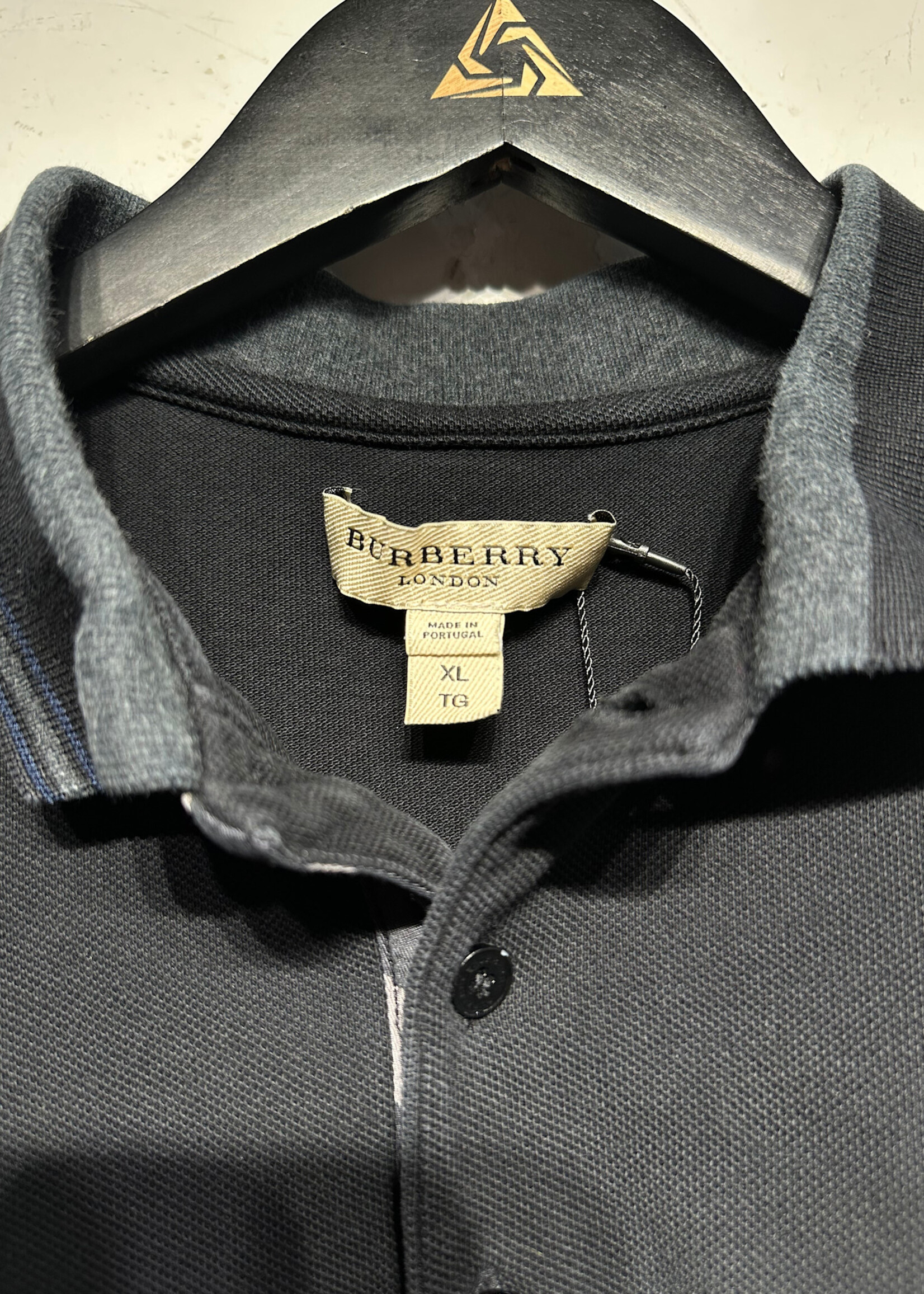 Burberry London Black Polo Masc XL