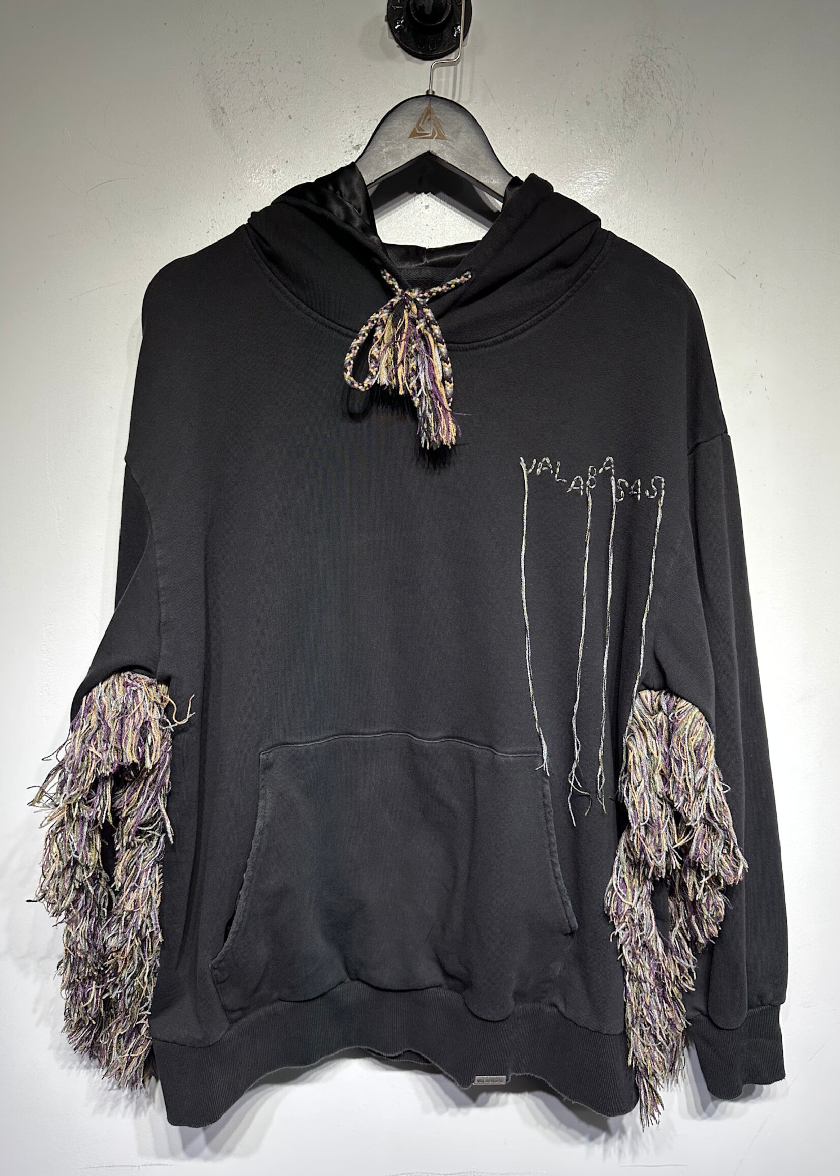 Valabasas Black Fringe Hoodie S