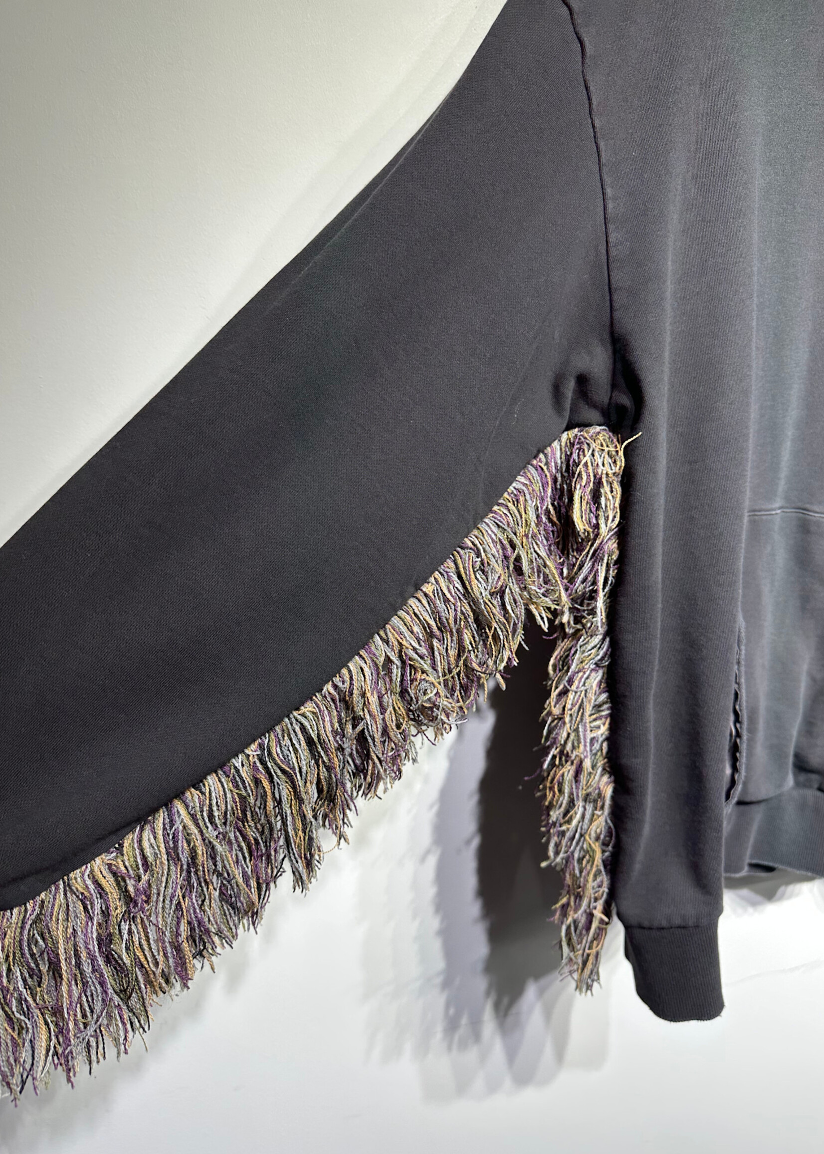 Valabasas Black Fringe Hoodie S