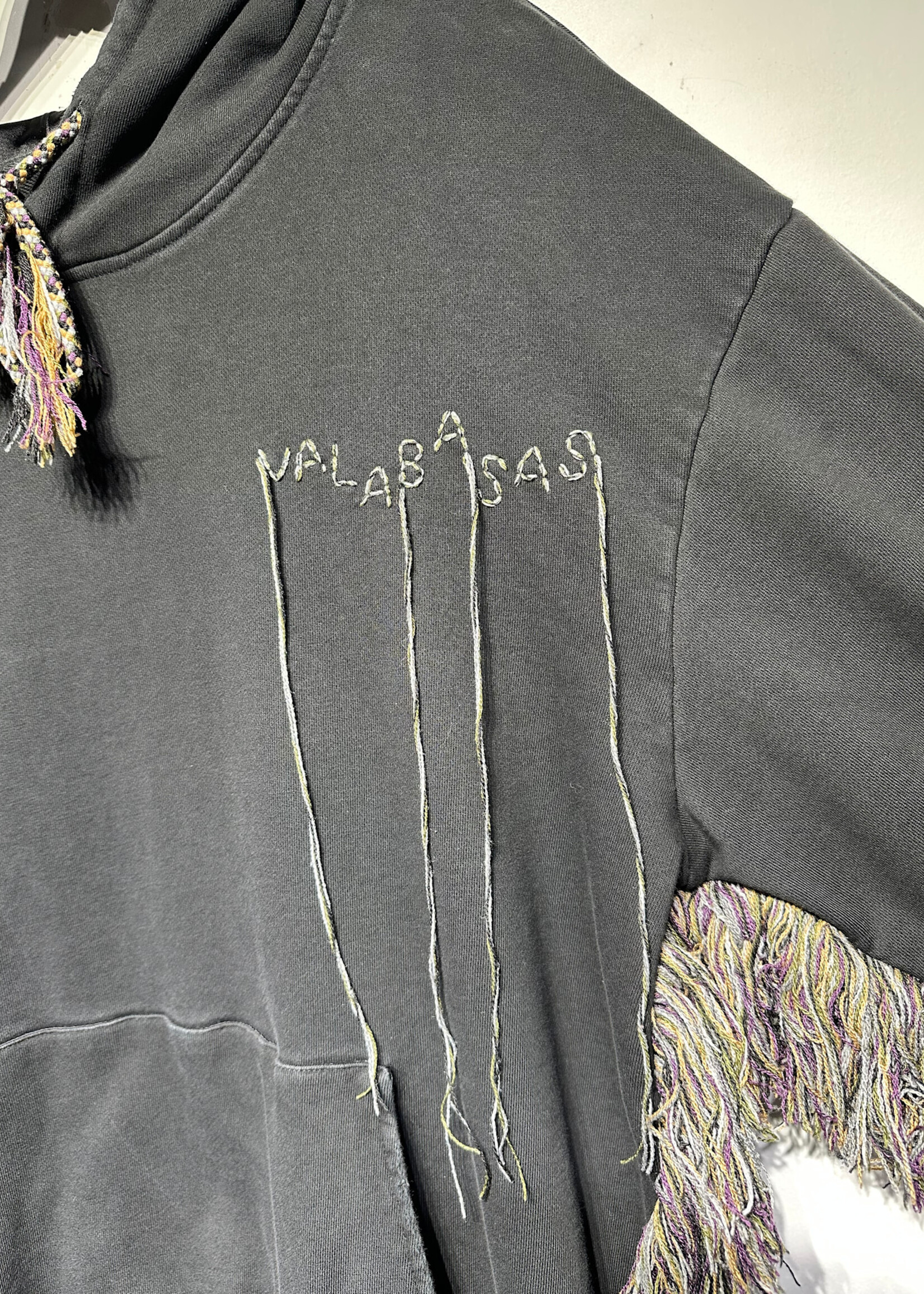 Valabasas Black Fringe Hoodie S