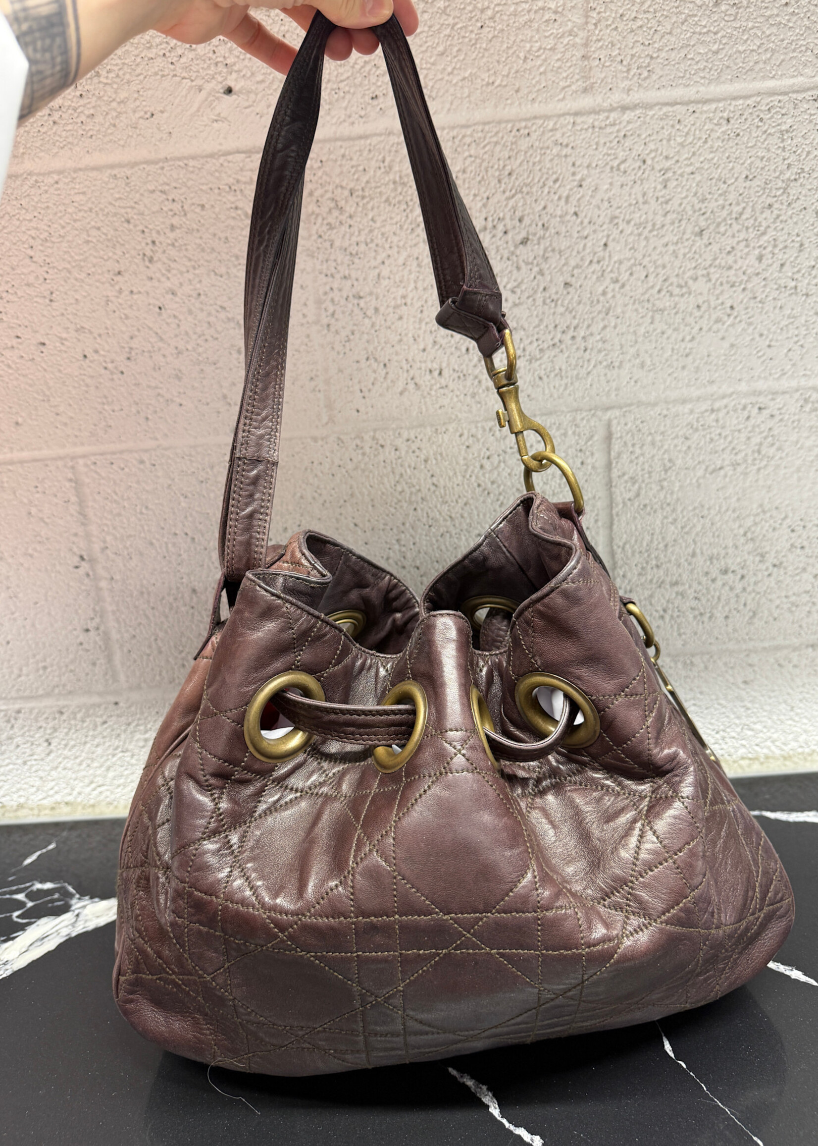 Dior Cannage Brown Hobo