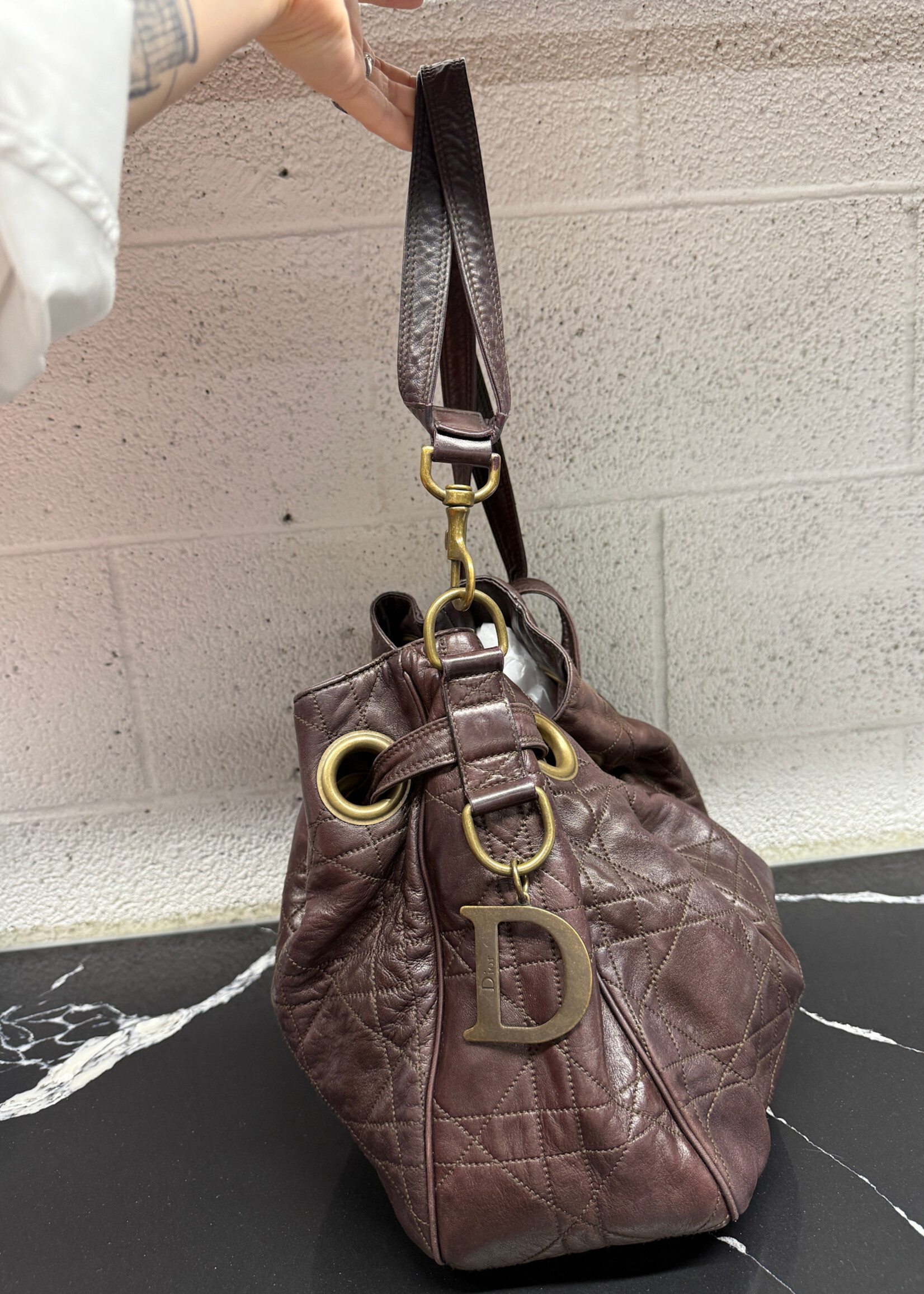 Dior Cannage Brown Hobo