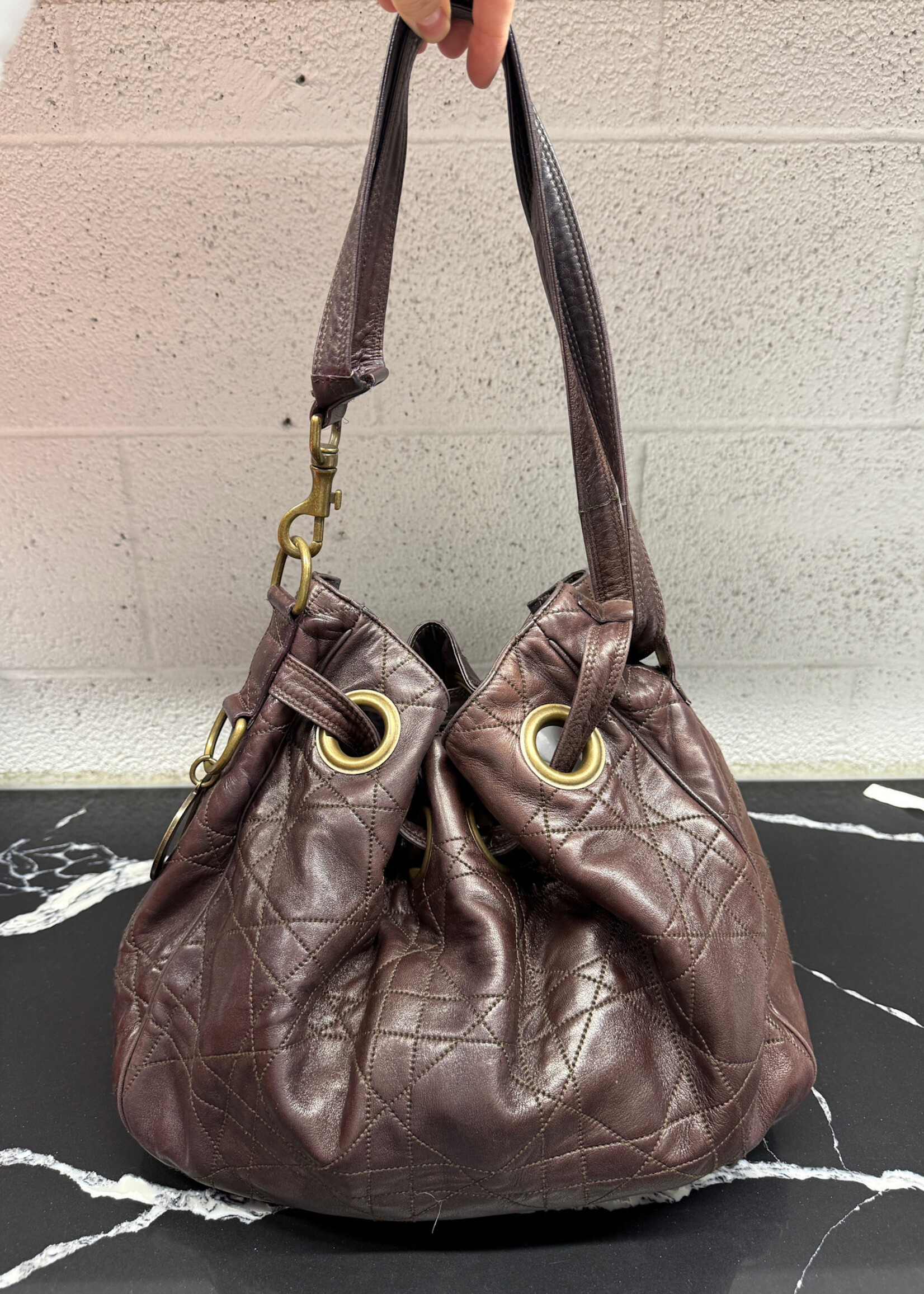 Dior Cannage Brown Hobo