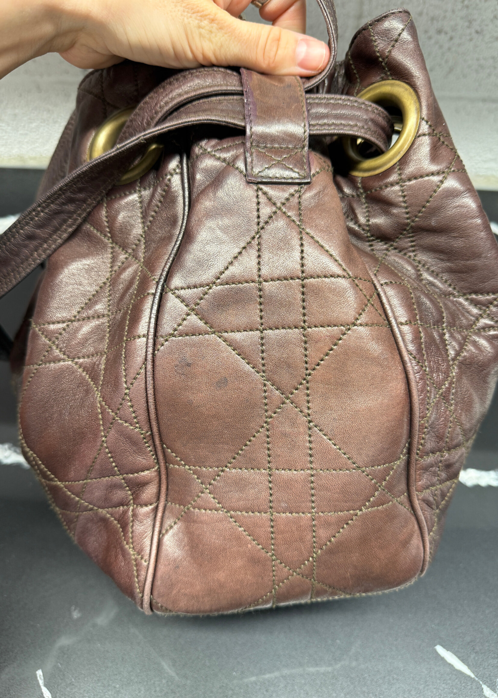 Dior Cannage Brown Hobo