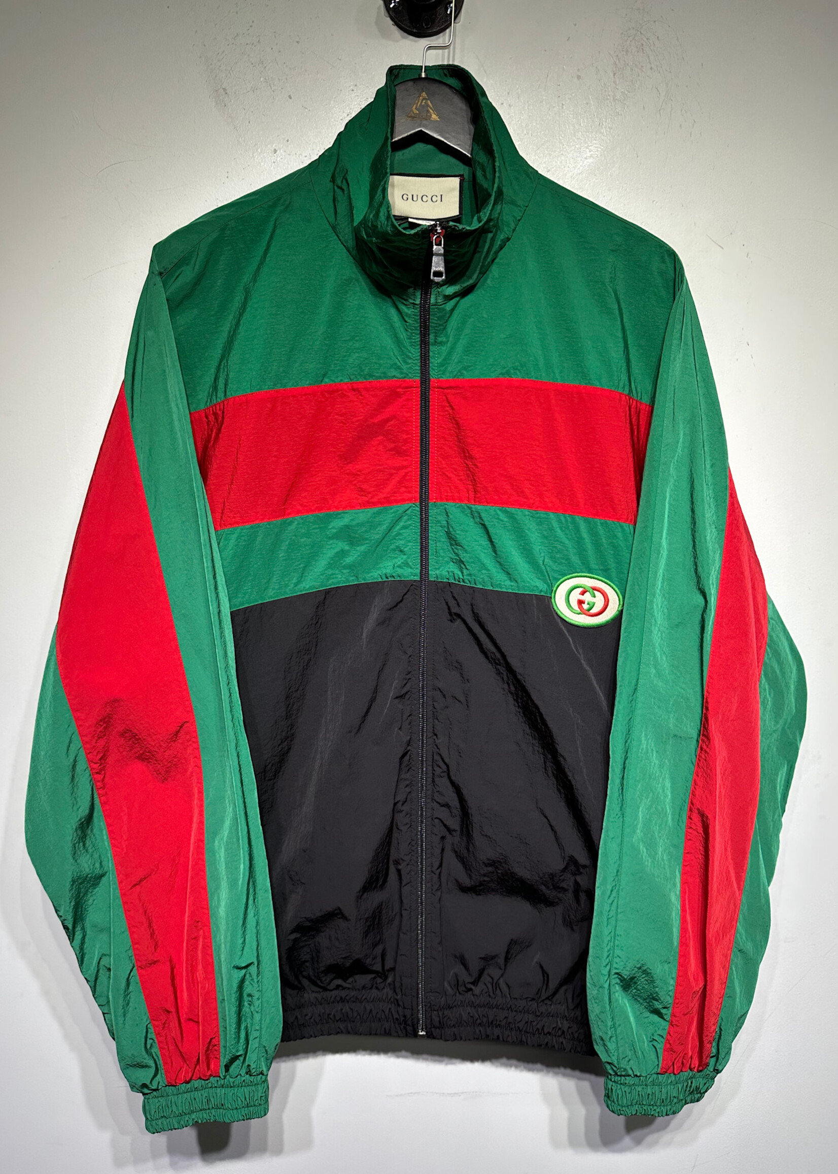 Gucci Black Green Red Track Jacket XL