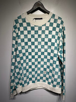 Louis Vuitton Blue/White Checker Crewneck XL