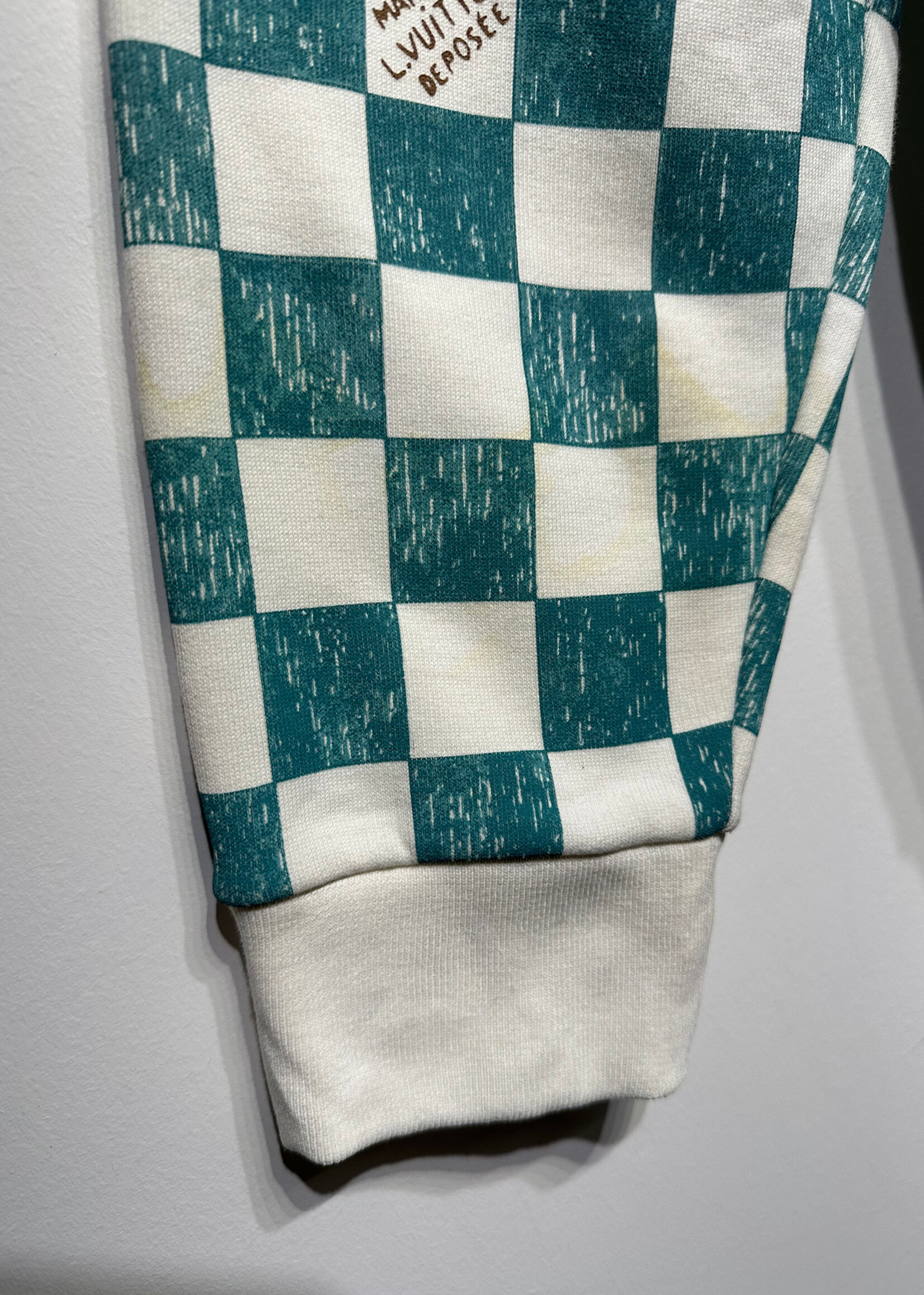 Louis Vuitton Blue/White Checker Crewneck XL