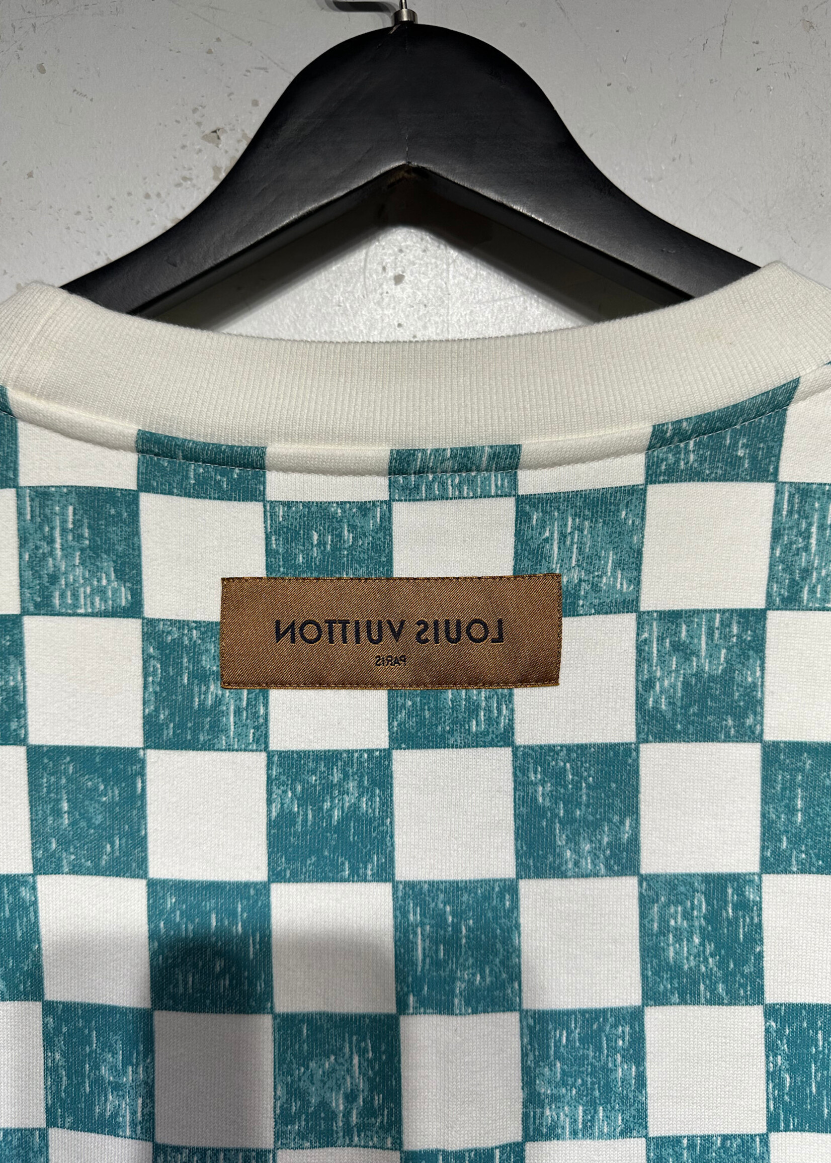 Louis Vuitton Blue/White Checker Crewneck XL