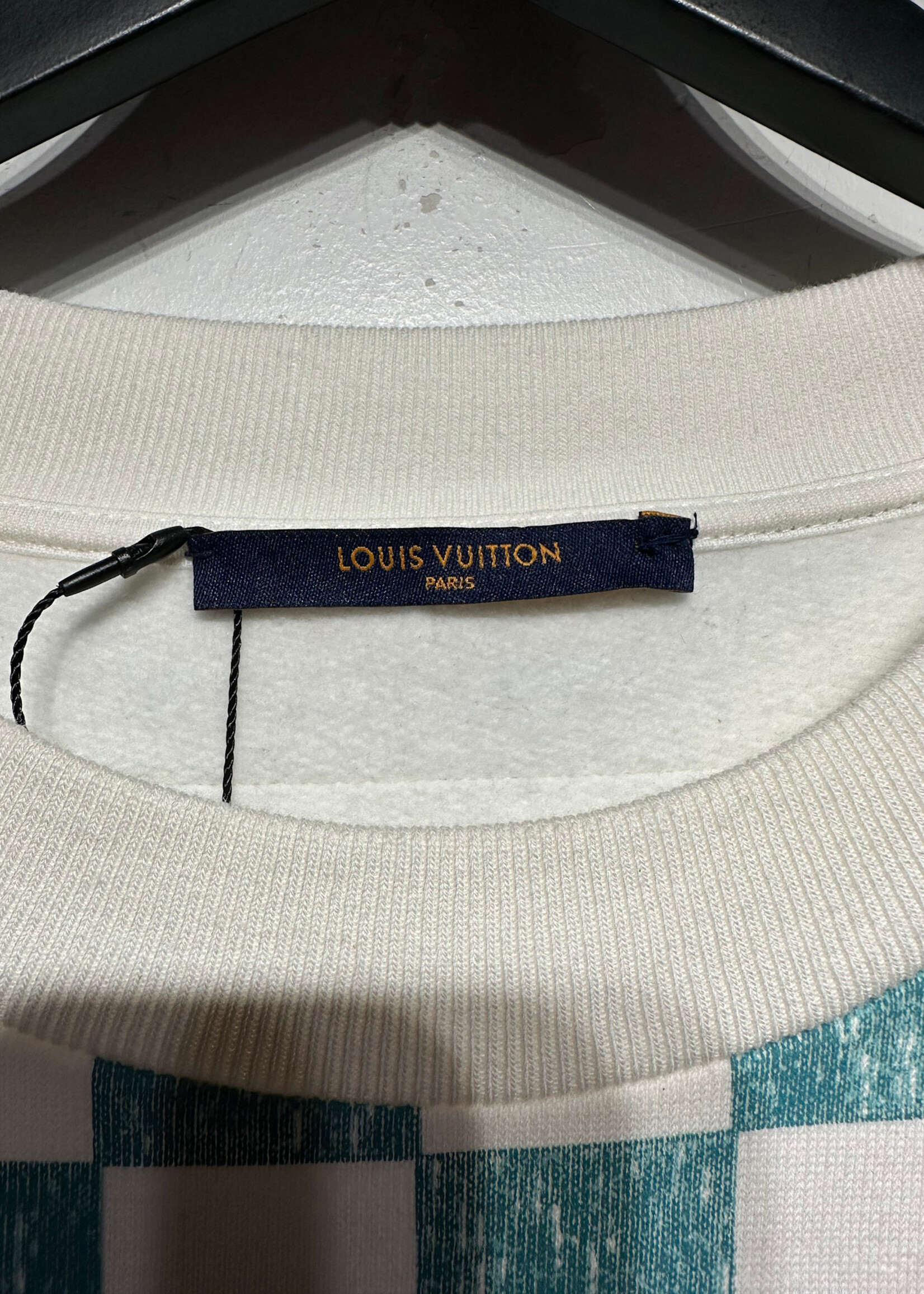 Louis Vuitton Blue/White Checker Crewneck XL