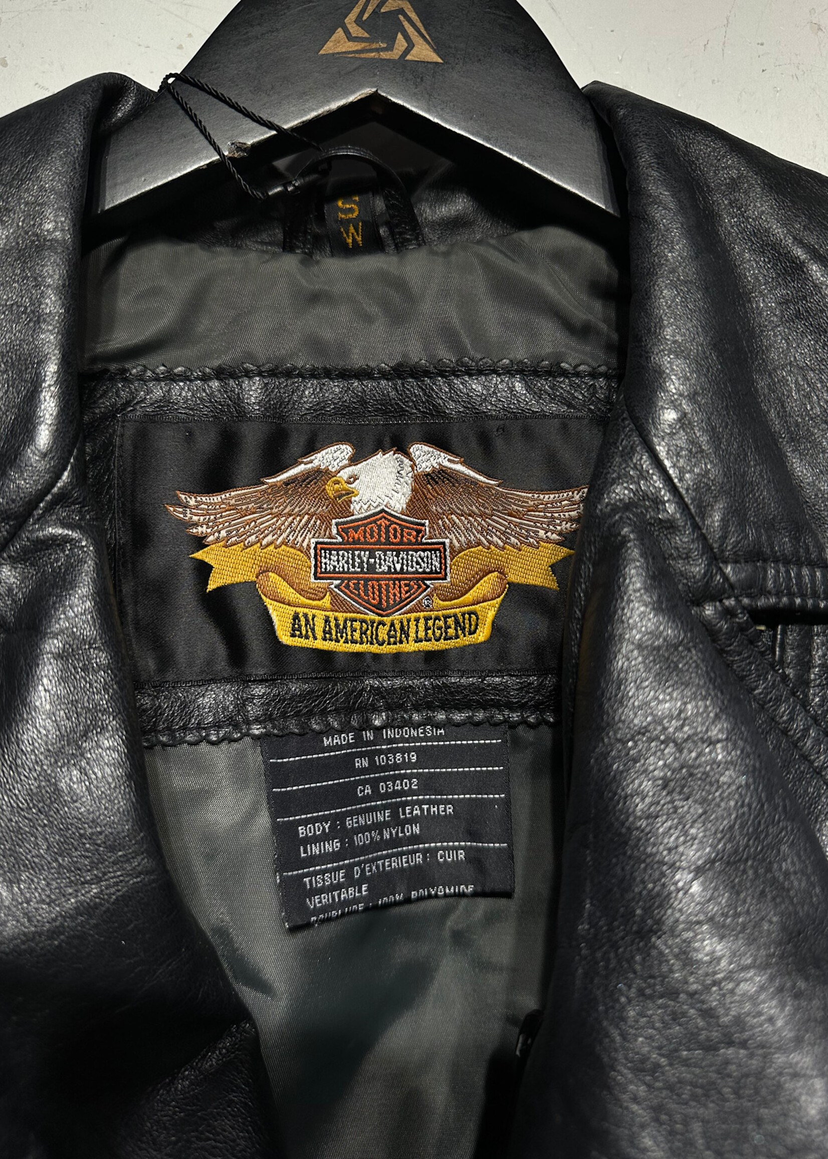 Harley Davidson Cinch Shoulder Leather Jacket Fem S