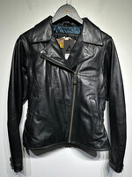 Harley Davidson Back Wing Logo Leather Jacket Fem M