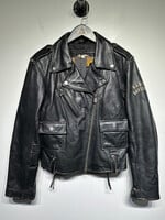 Harley Studded Leather Jacket w Back Patch Fem M