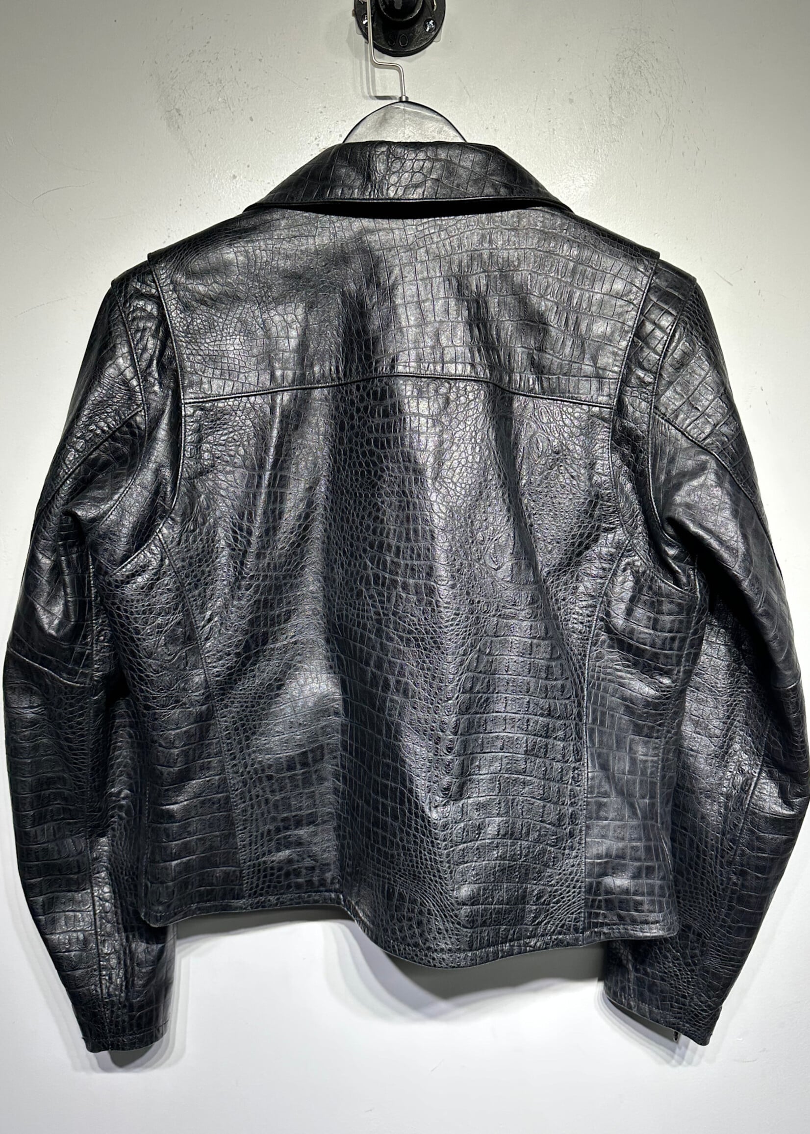 Harley Davidson Croc Skin Style Leather Jacket Fem S