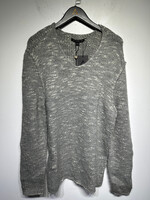 NWT John Varvatos Grey Knit V Neck Sweater XL