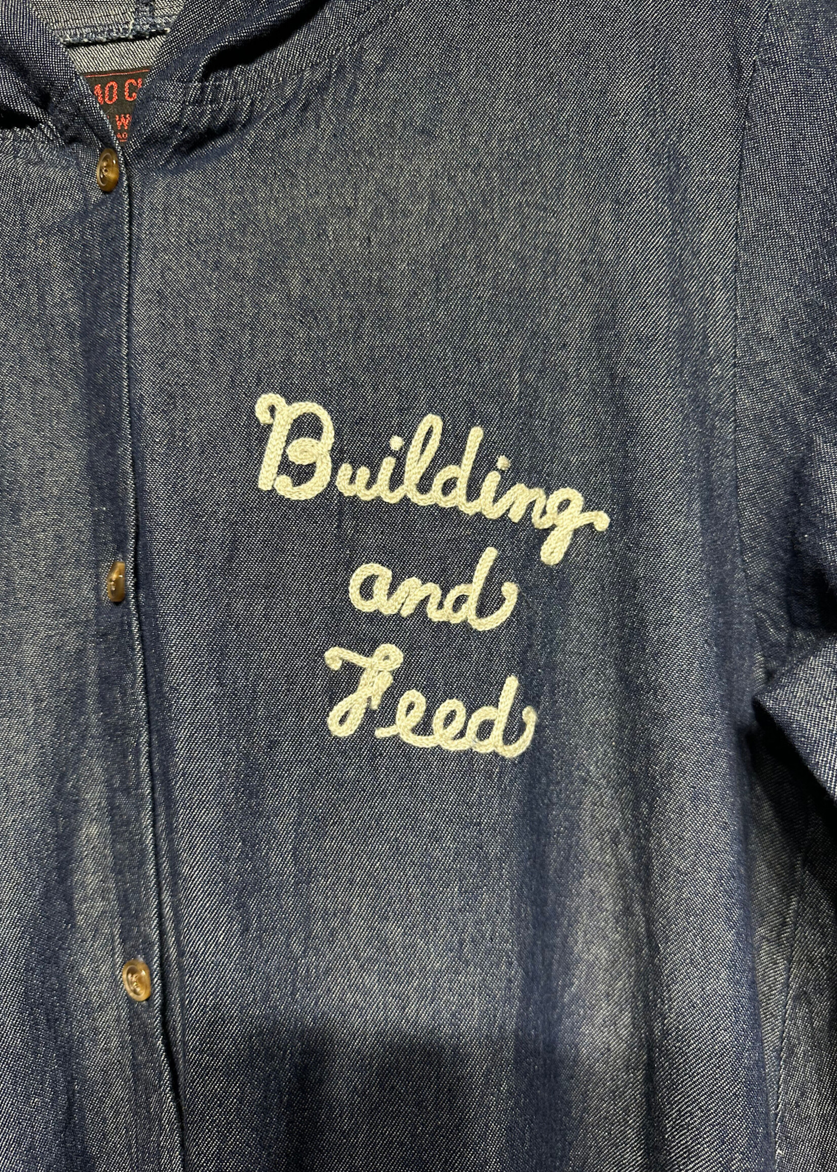 Paopao Denim LS Hoodie Dress Fits M/L
