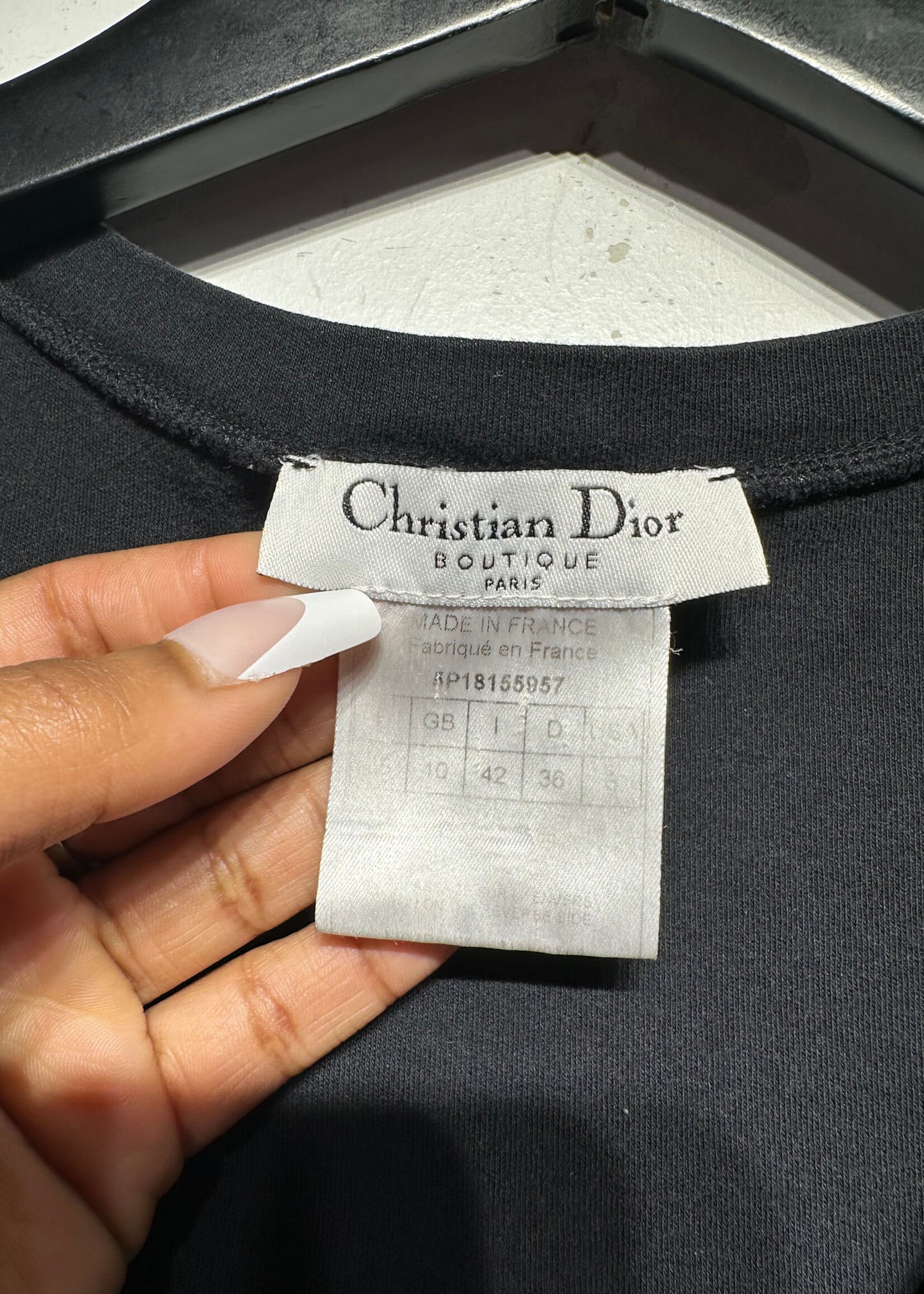 Christian Dior I Love Dior Rhinestone V Neck Tee S As Is
