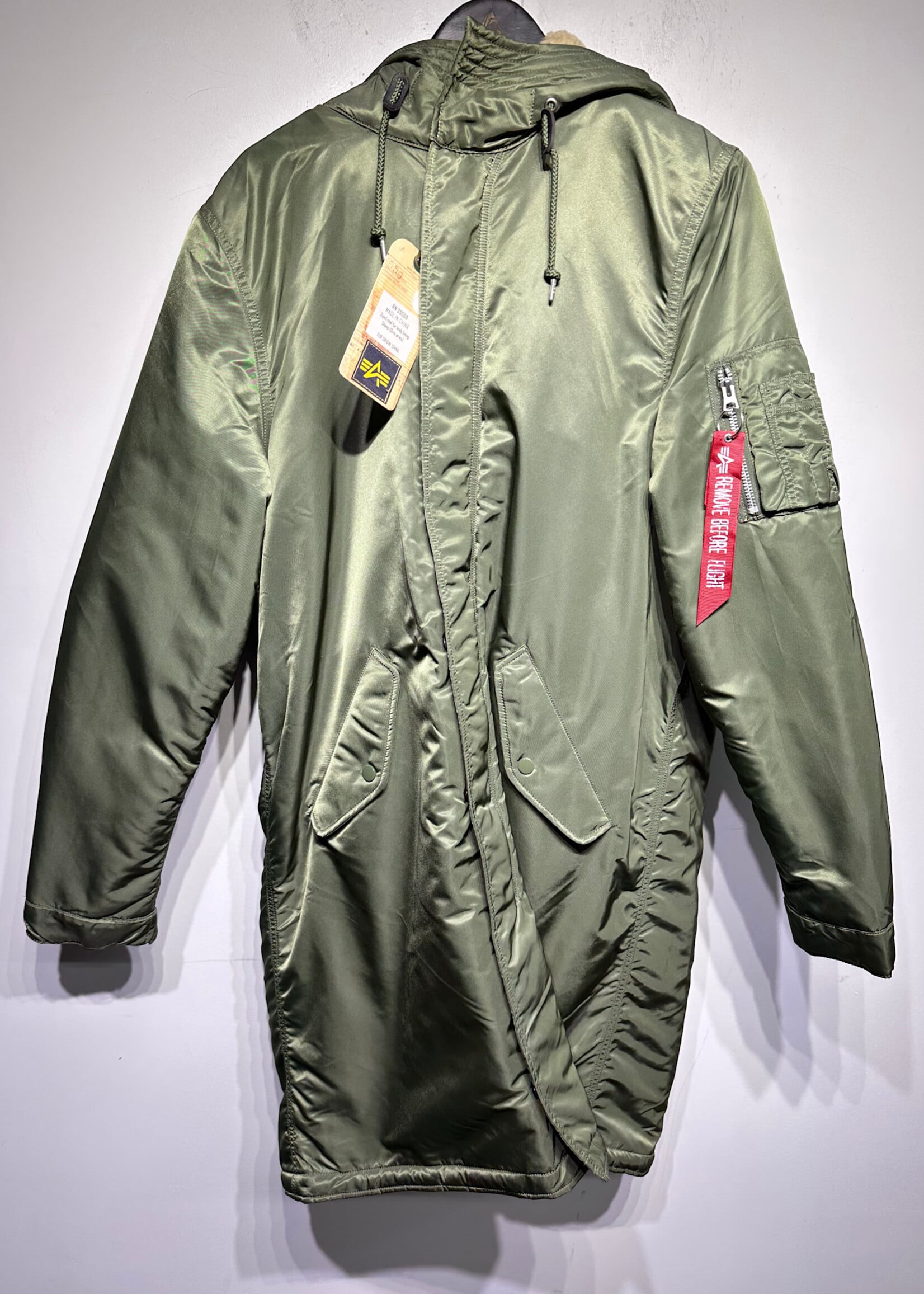 NWT Alpha Industries Green Sherpa Trench L