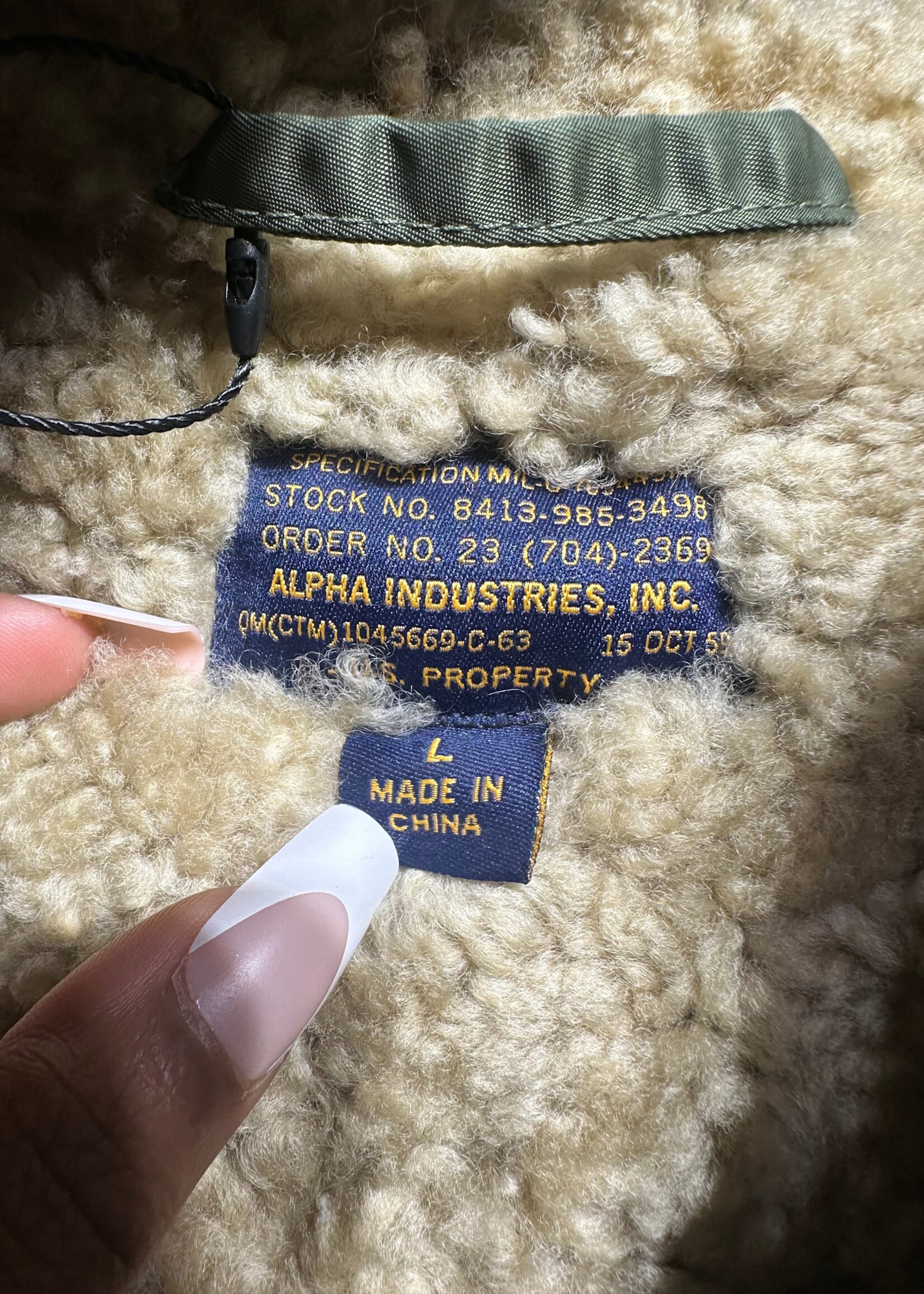 NWT Alpha Industries Green Sherpa Trench L