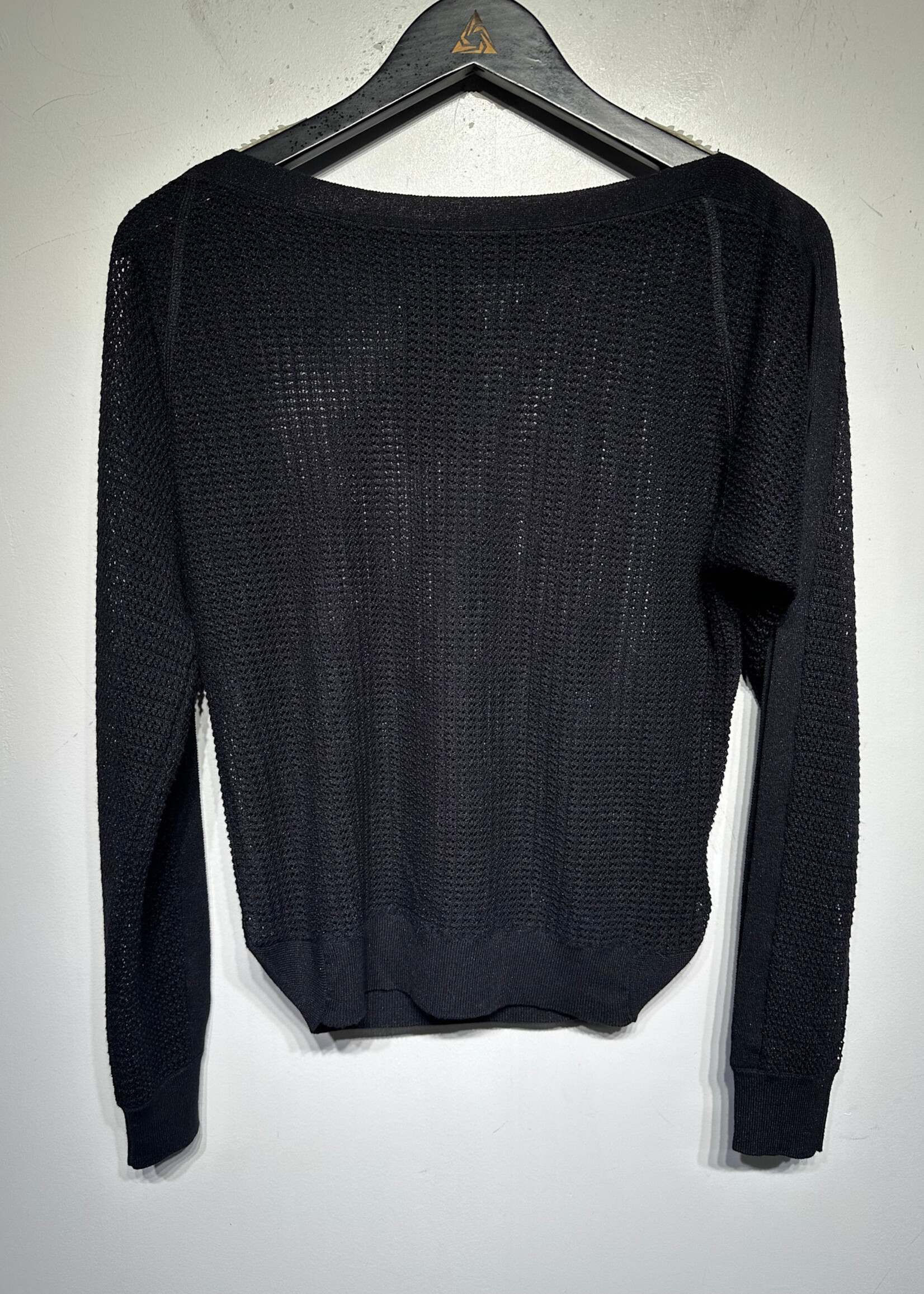 Allsaints Black Loose Knit Sweater XS Fem