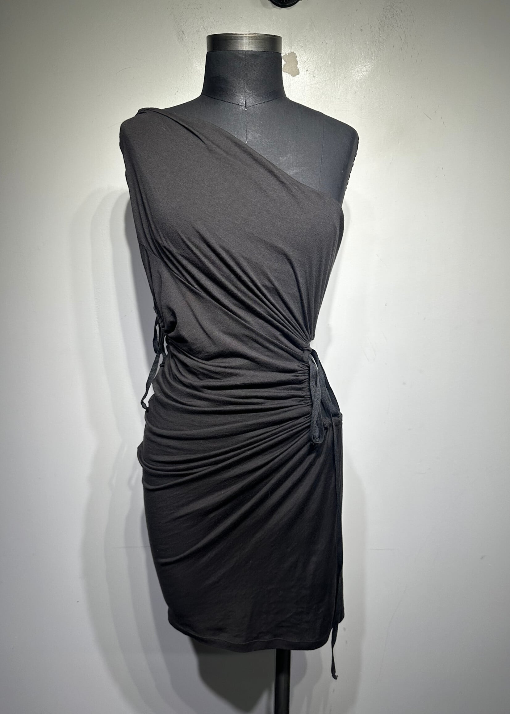 Allsaints Faded Gret Cutout One Shoulder Dress S Fem