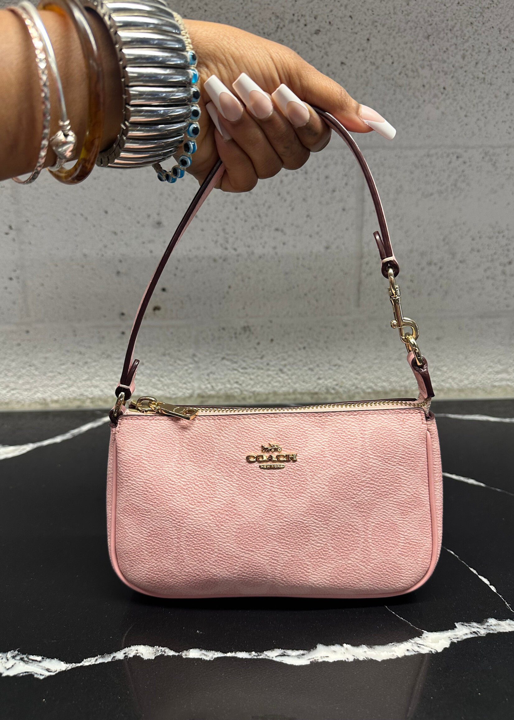 Coach Nolita 19 Pink Monogram Mini Purse