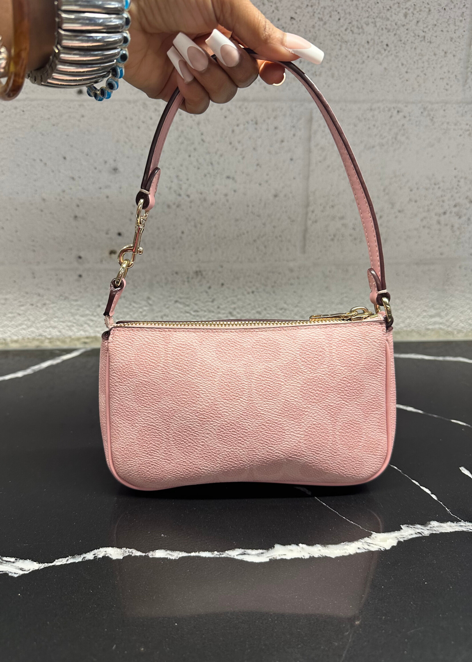 Coach Nolita 19 Pink Monogram Mini Purse