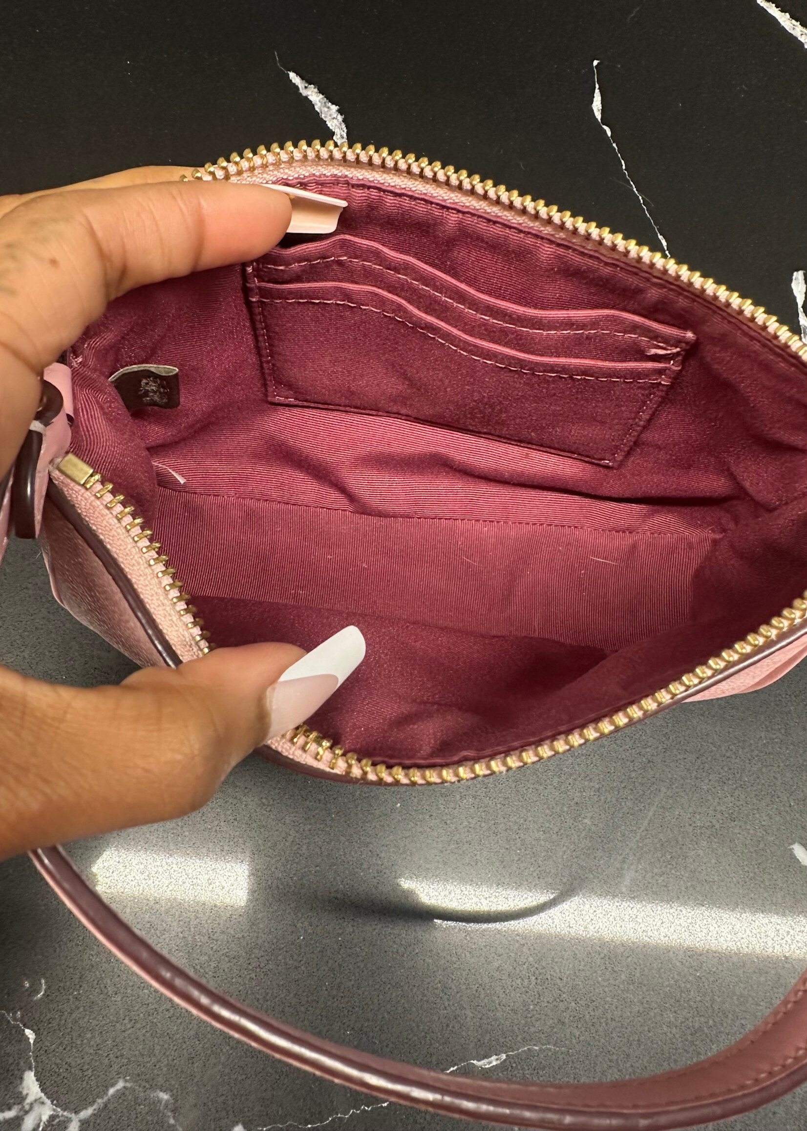 Coach Nolita 19 Pink Monogram Mini Purse
