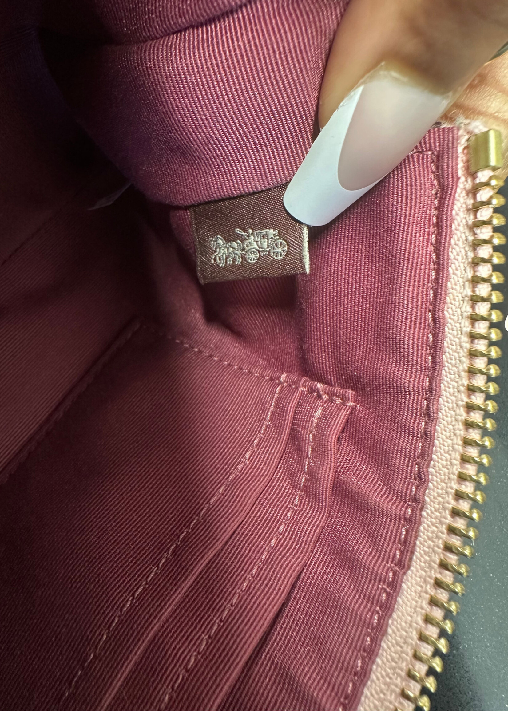 Coach Nolita 19 Pink Monogram Mini Purse