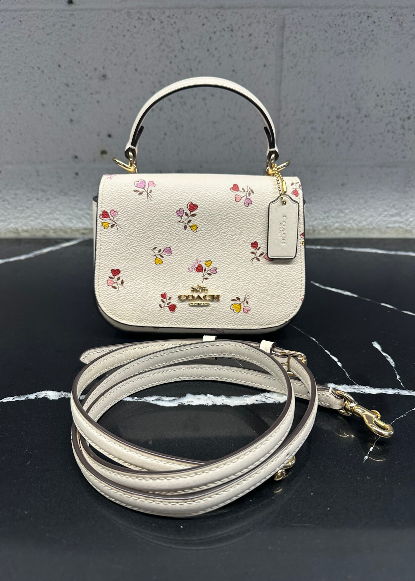 Coach Lysa Floral Top Handle Purse