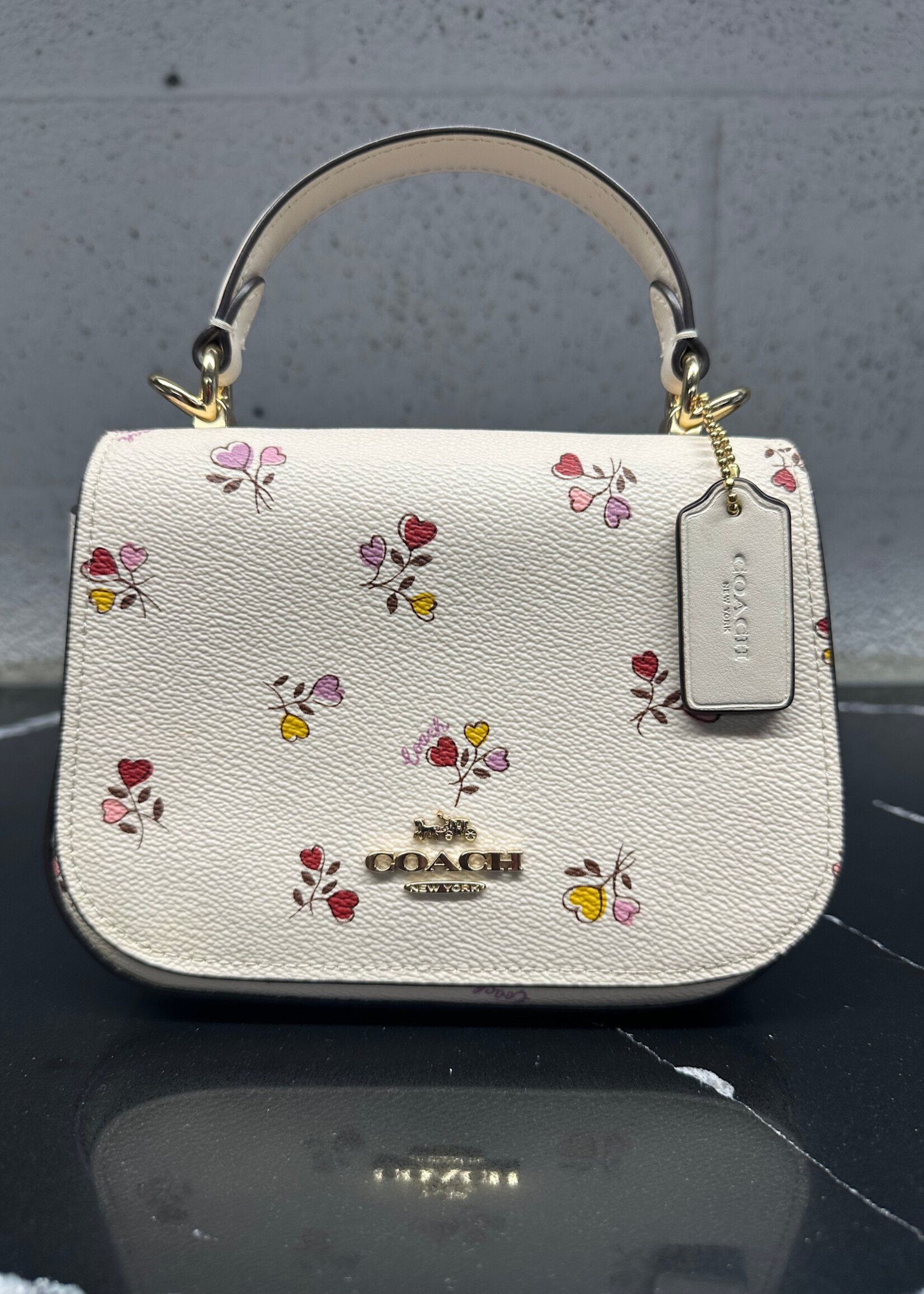 Coach Lysa Floral Top Handle Purse