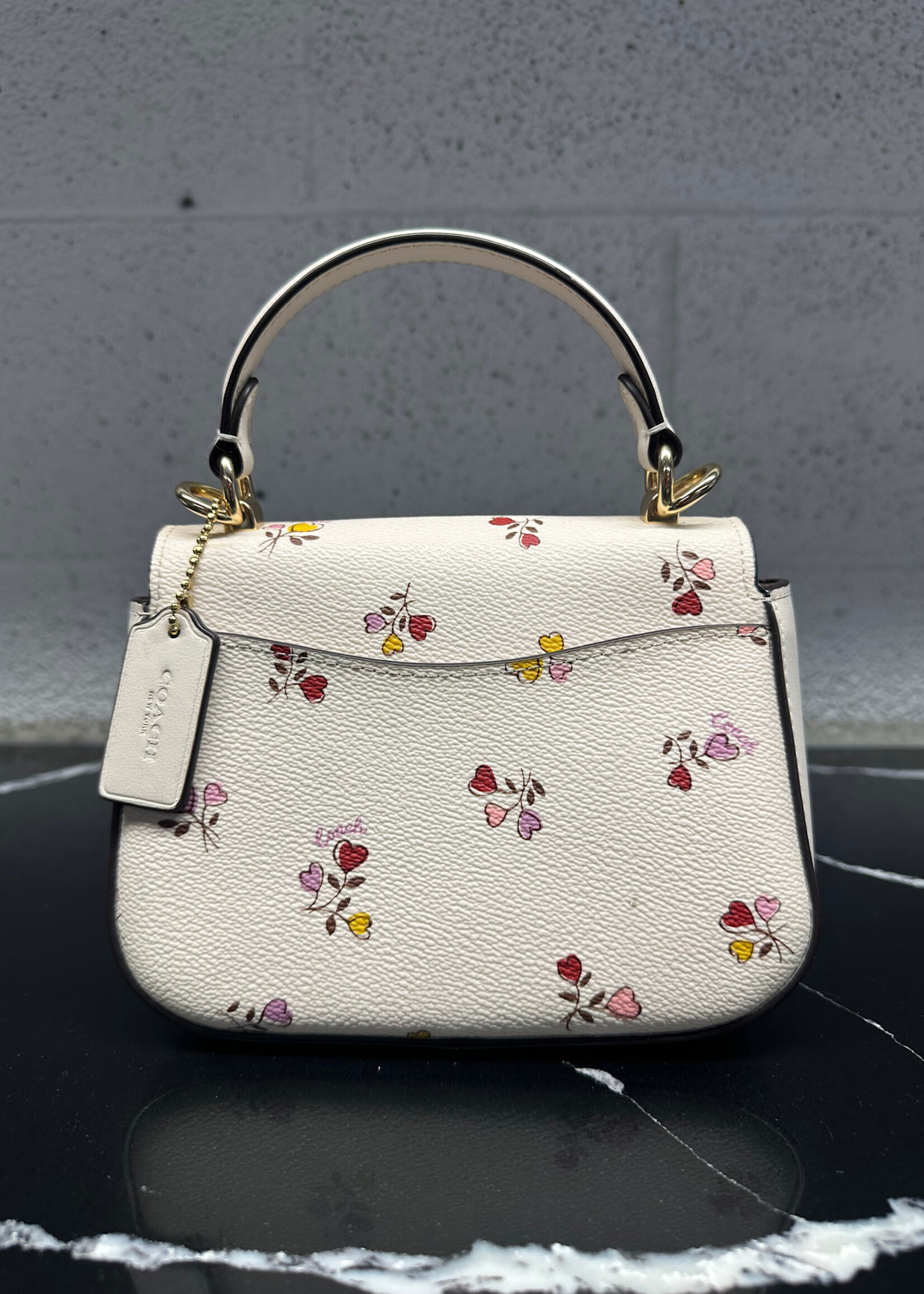 Coach Lysa Floral Top Handle Purse