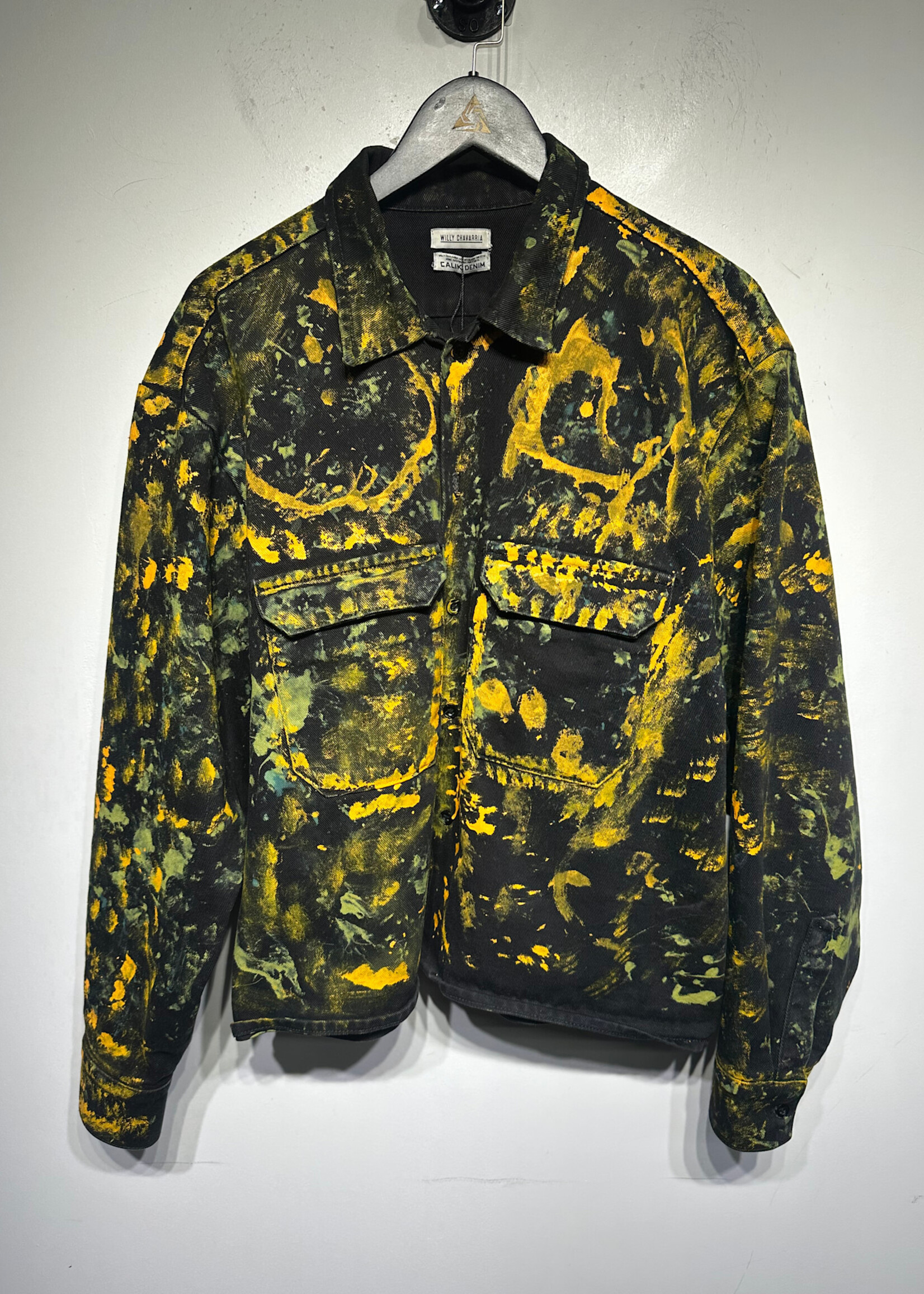 Willy Chavarria Black Crop Painter Jacket S