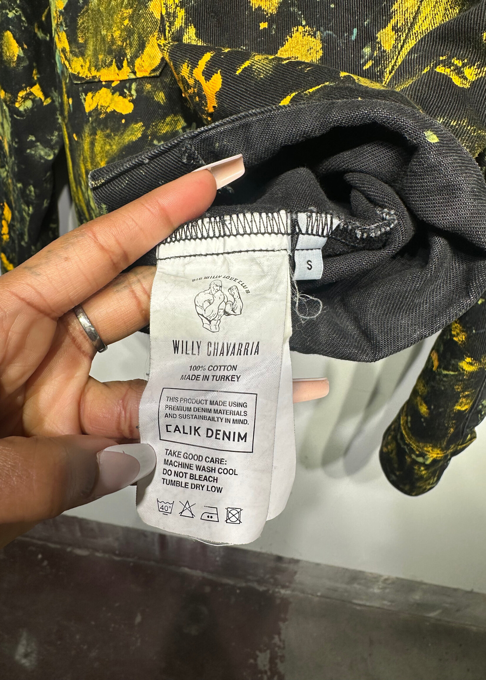 Willy Chavarria Black Crop Painter Jacket S