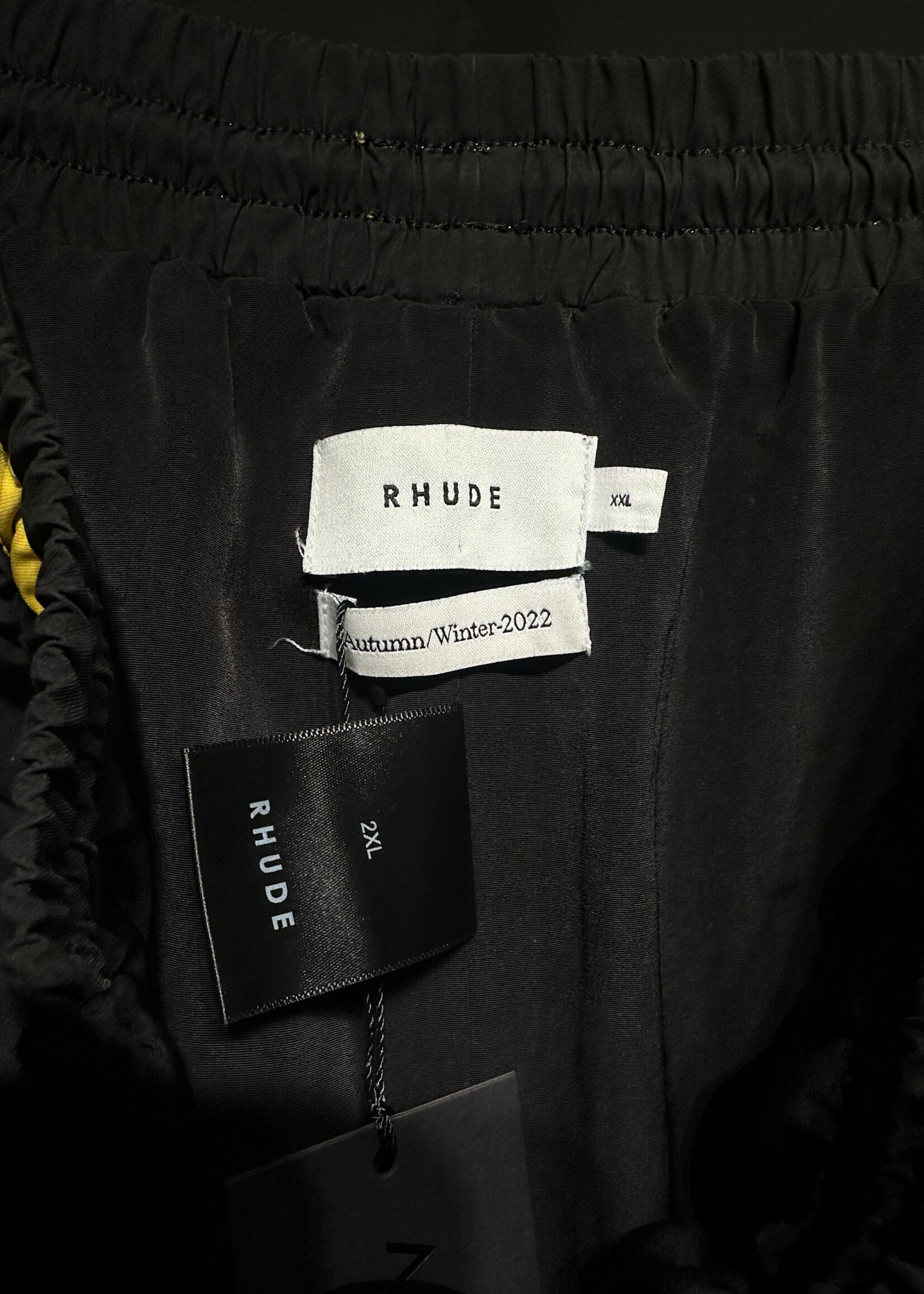 RHUDE Black White Nylon Track Pant XXL/36