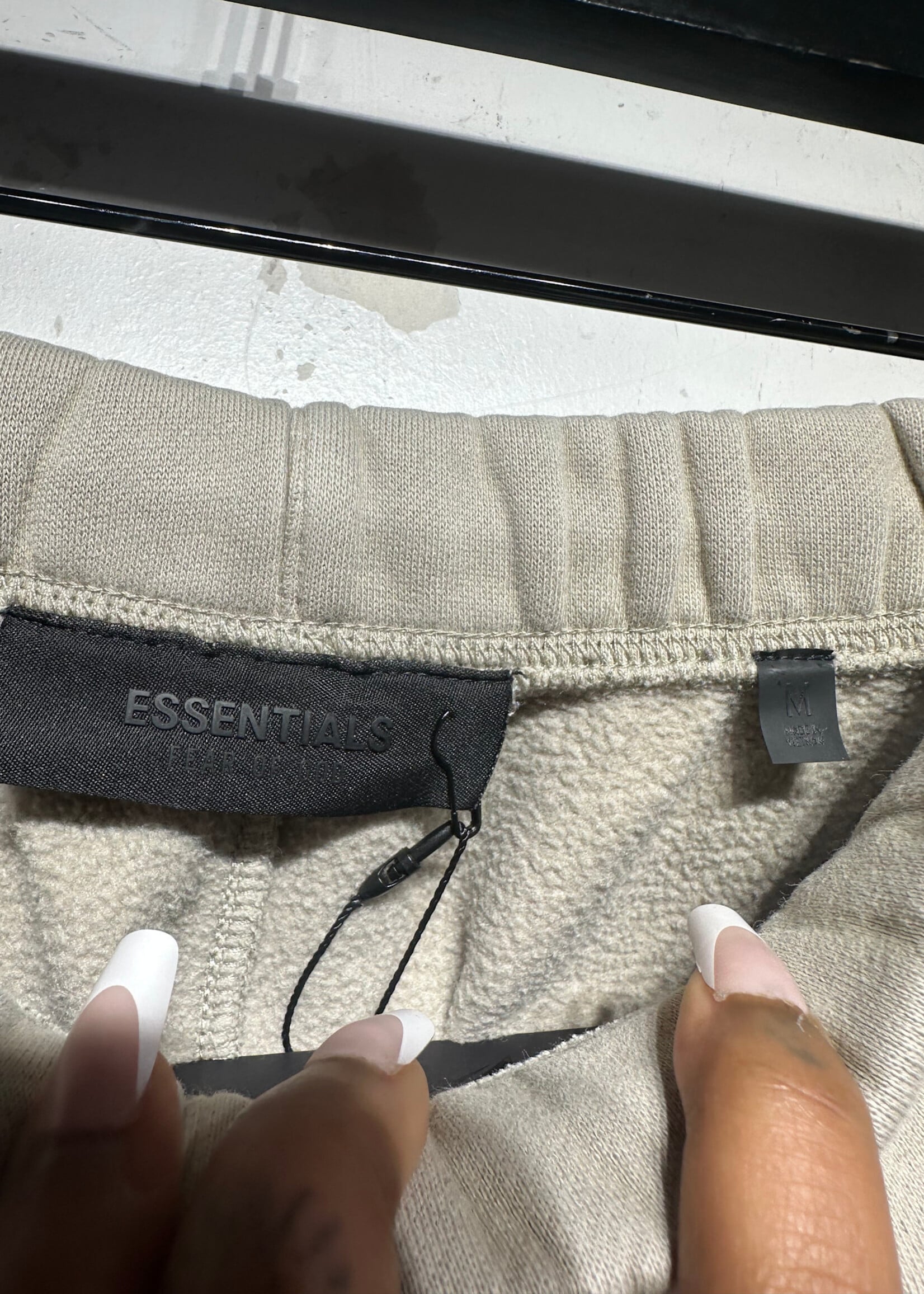 Essentials Beige Teal Cuff Sweatpant M/30