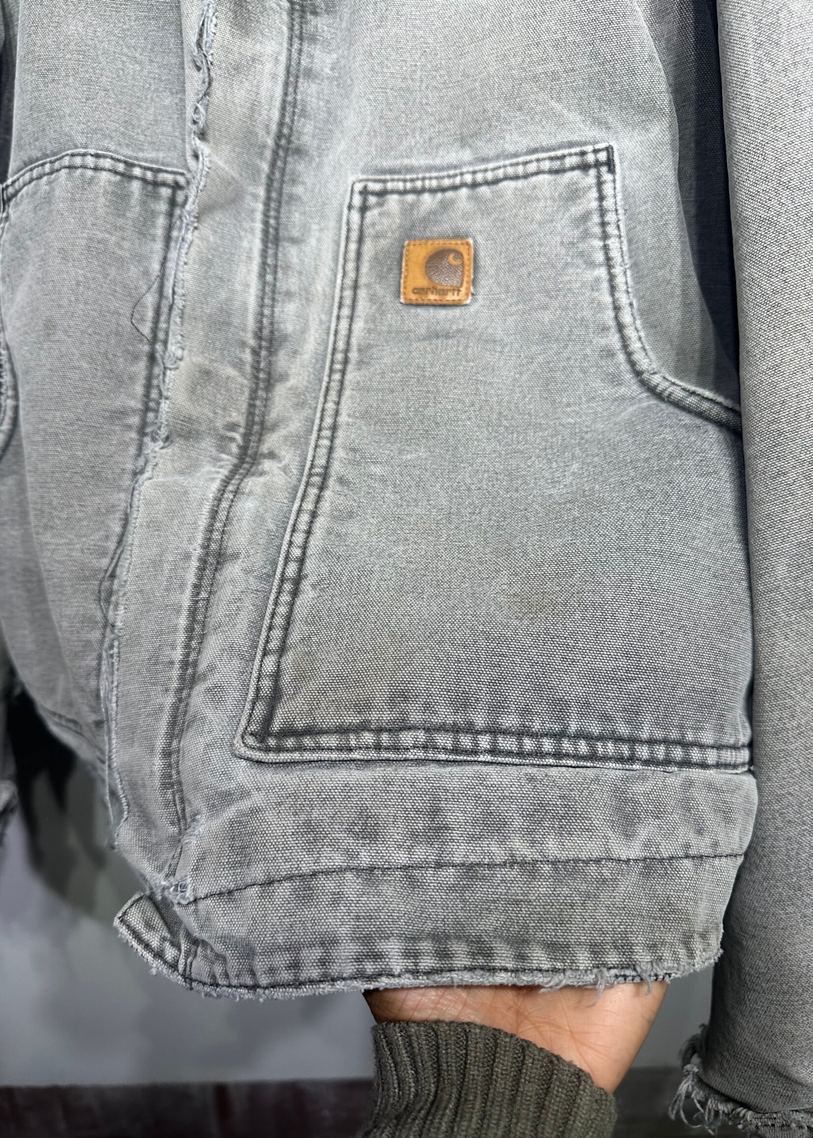 Carhartt Distressed Grey Full Swing Jacket L AS IS